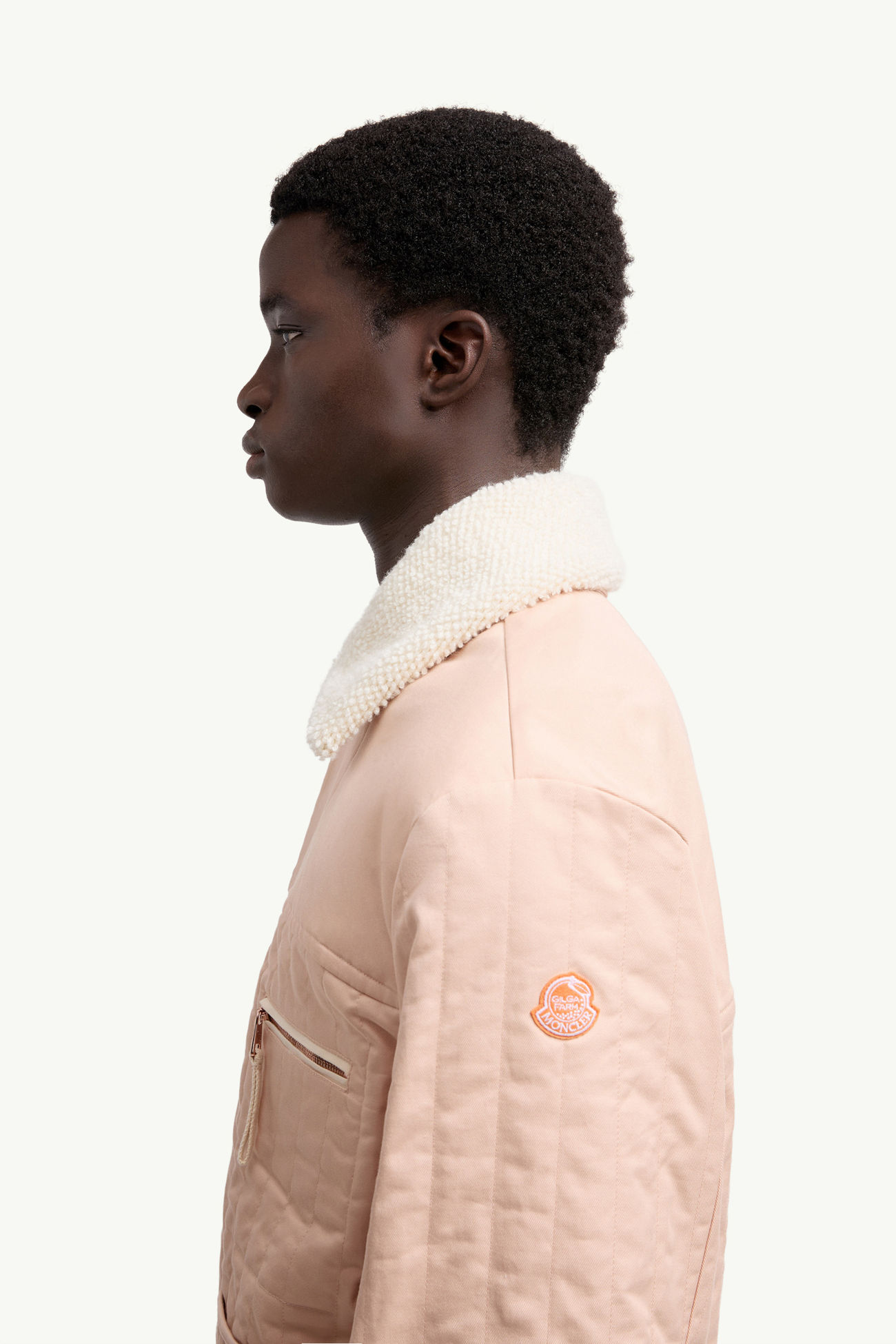 Moncler x Gilga Farm by Donald Glover Kishus wattierte Hemdjacke Herren Pfirsich-Pink Moncler 1