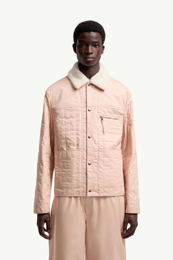 Moncler x Gilga Farm by Donald Glover Kishus wattierte Hemdjacke Herren Pfirsich-Pink Moncler 3