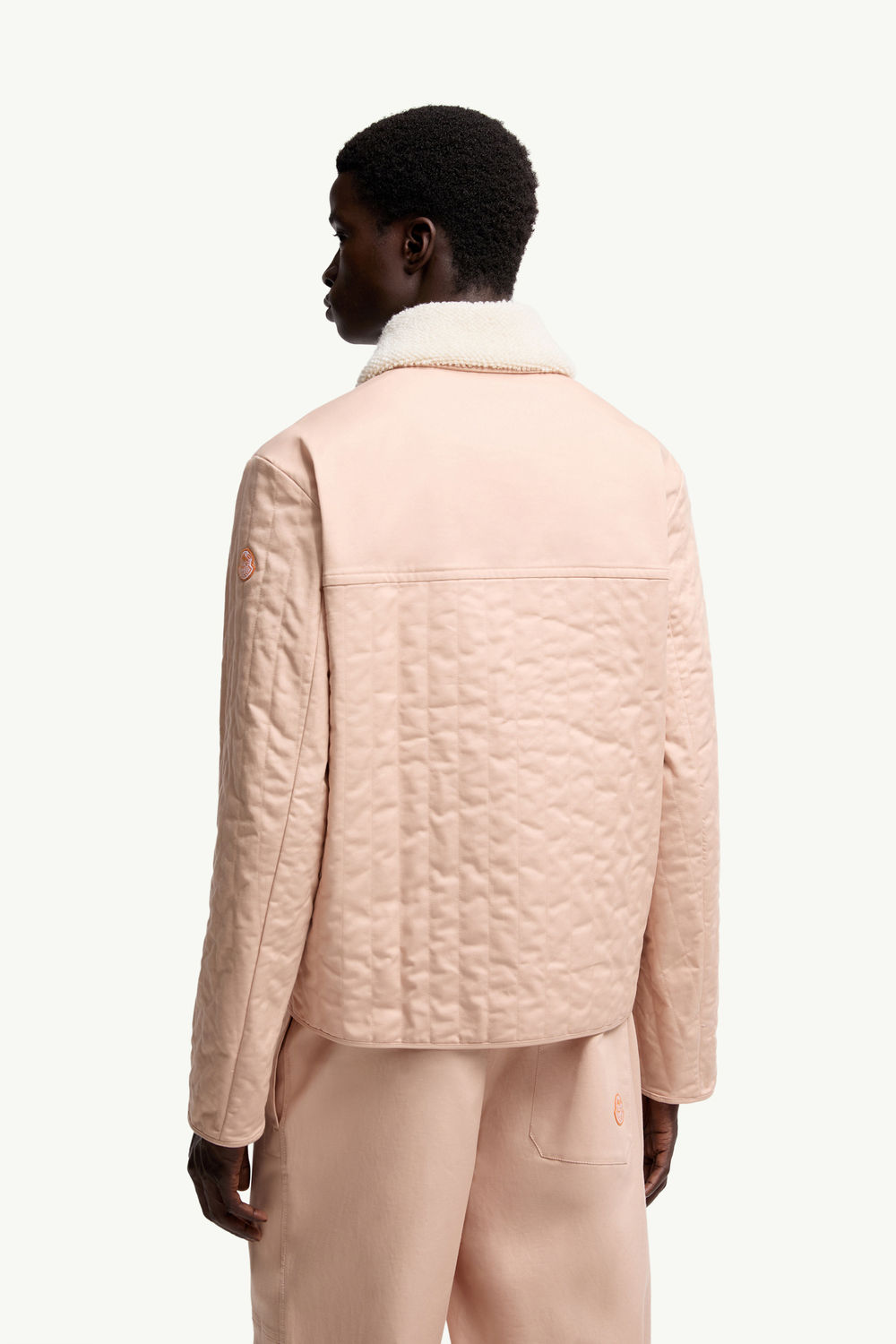 Moncler x Gilga Farm by Donald Glover Kishus Padded Shirt Jacket Men Peach Pink Moncler 4