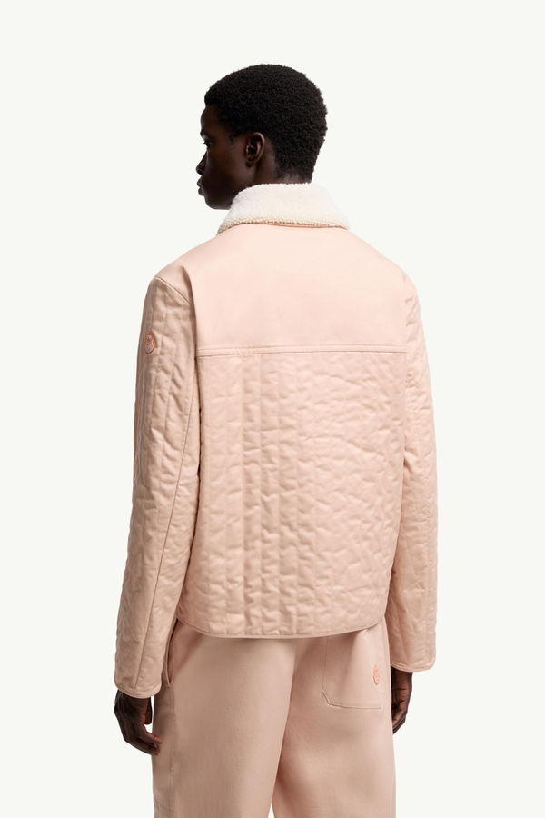 Moncler x Gilga Farm by Donald Glover Kishus Padded Shirt Jacket Men Peach Pink Moncler 4