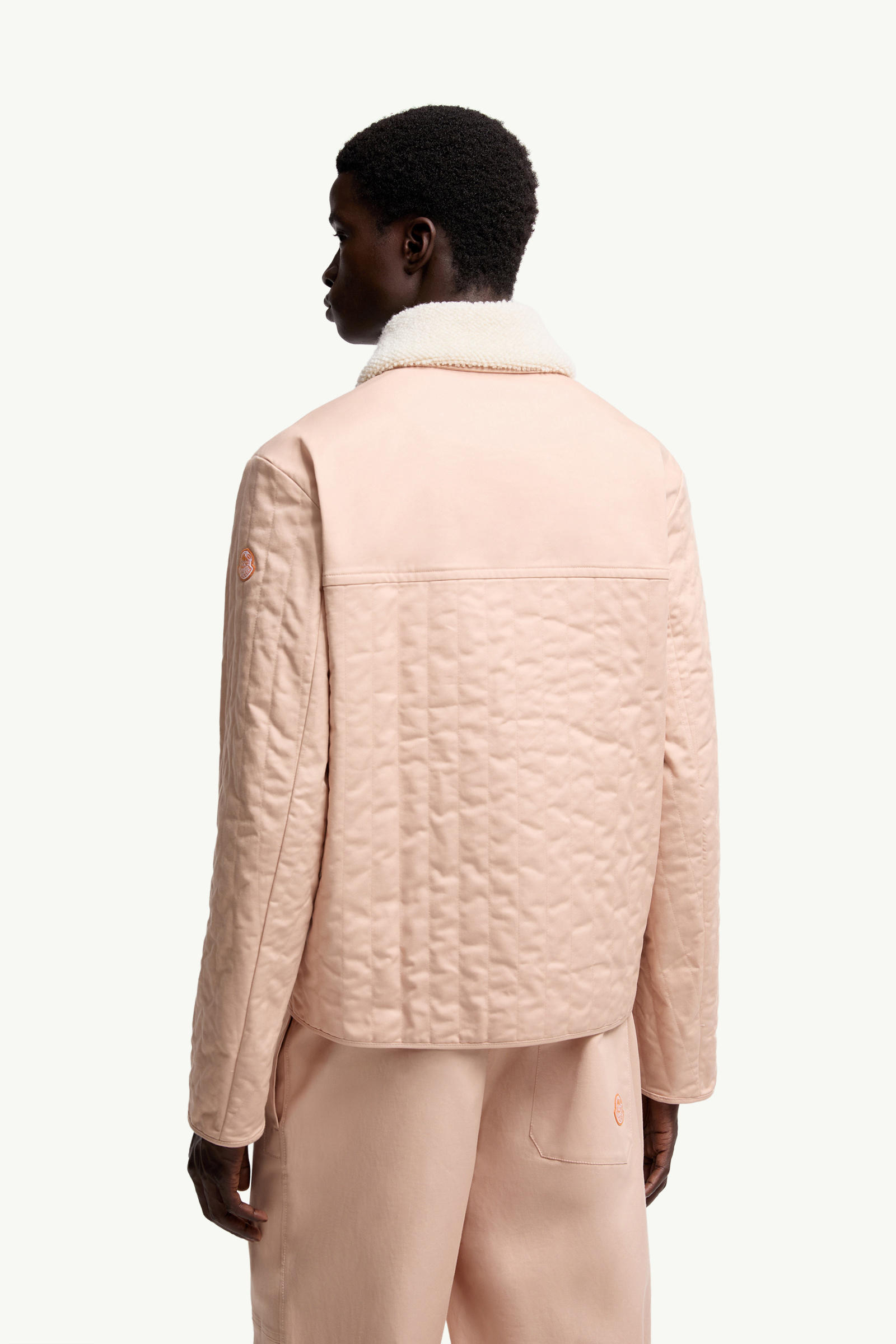 Moncler x Gilga Farm by Donald Glover Kishus Padded Shirt Jacket Men Peach Pink Moncler 4