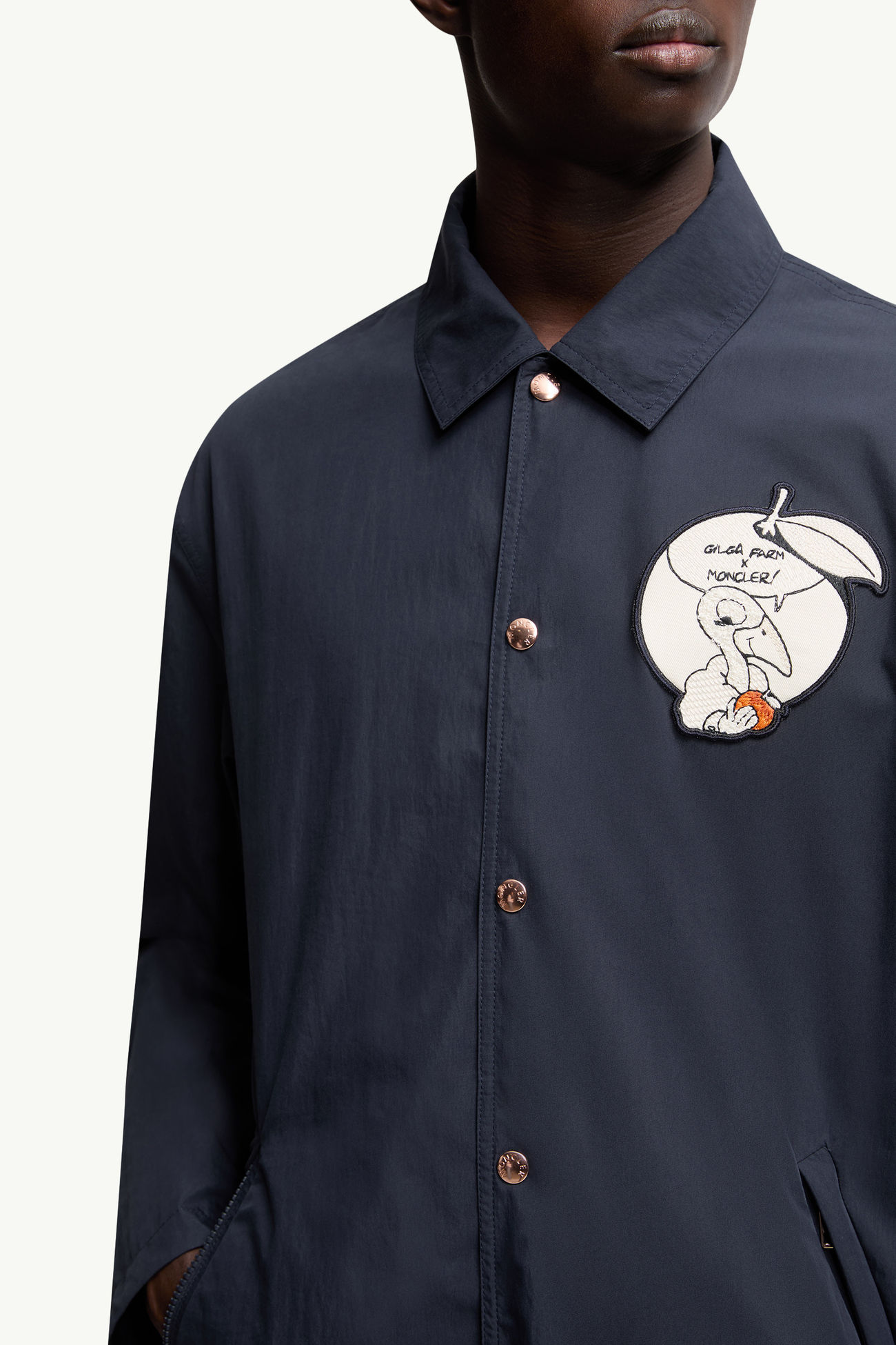 Giacca Camicia Satsuma Moncler x Gilga Farm by Donald Glover Uomo Blu Navy Moncler 6