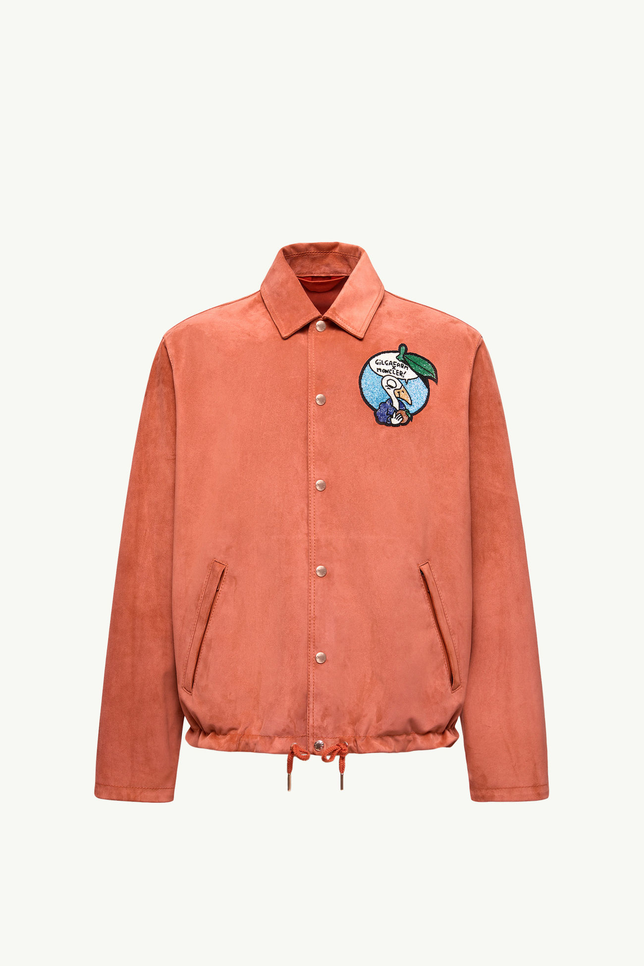Veste-chemise en daim Navel Moncler x Gilga Farm by Donald Glover Hommes Orange vif Moncler 2