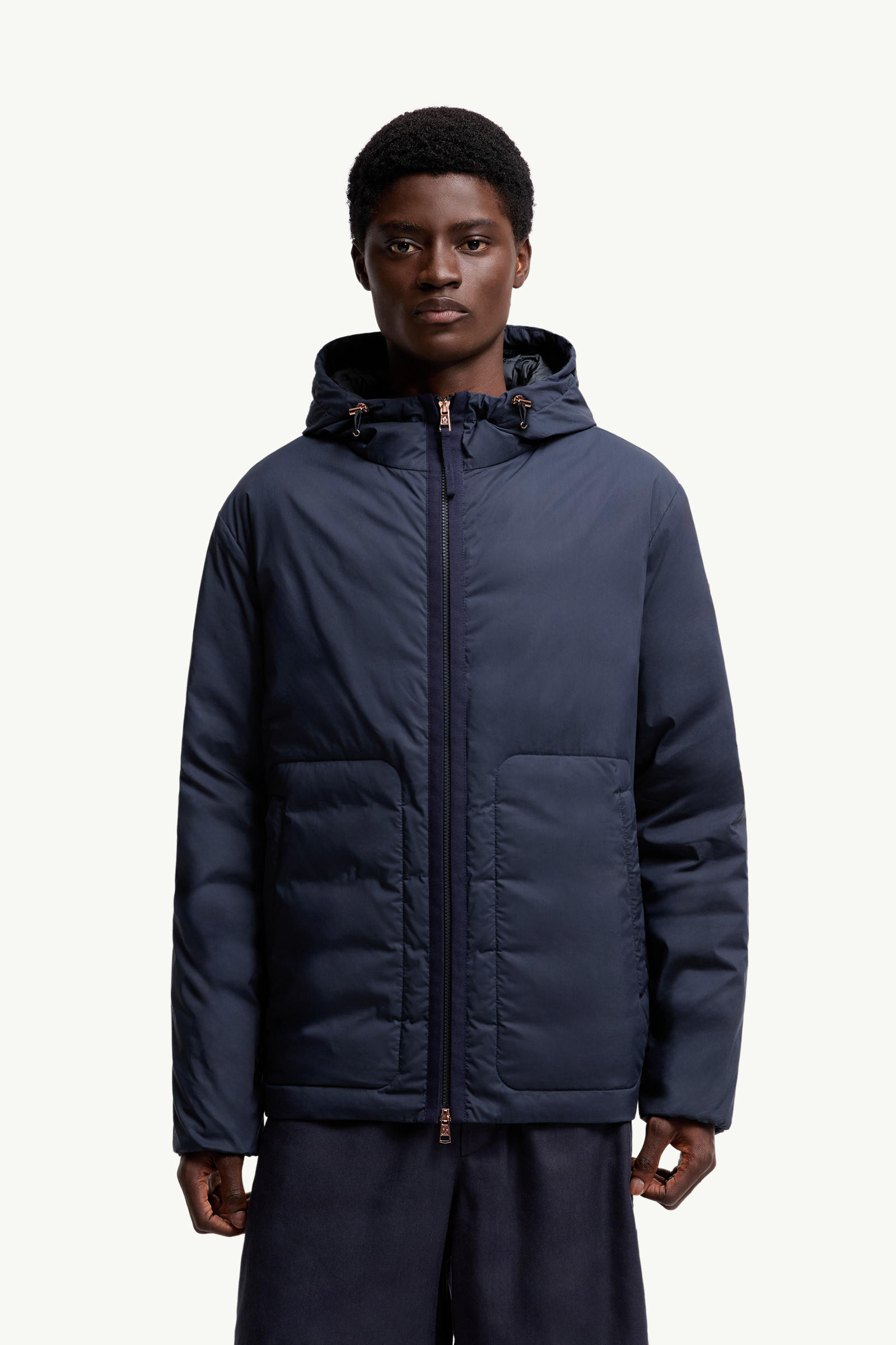 Moncler x Gilga Farm by Donald Glover Caracara Short Down Jacket Men Navy Blue Moncler 3