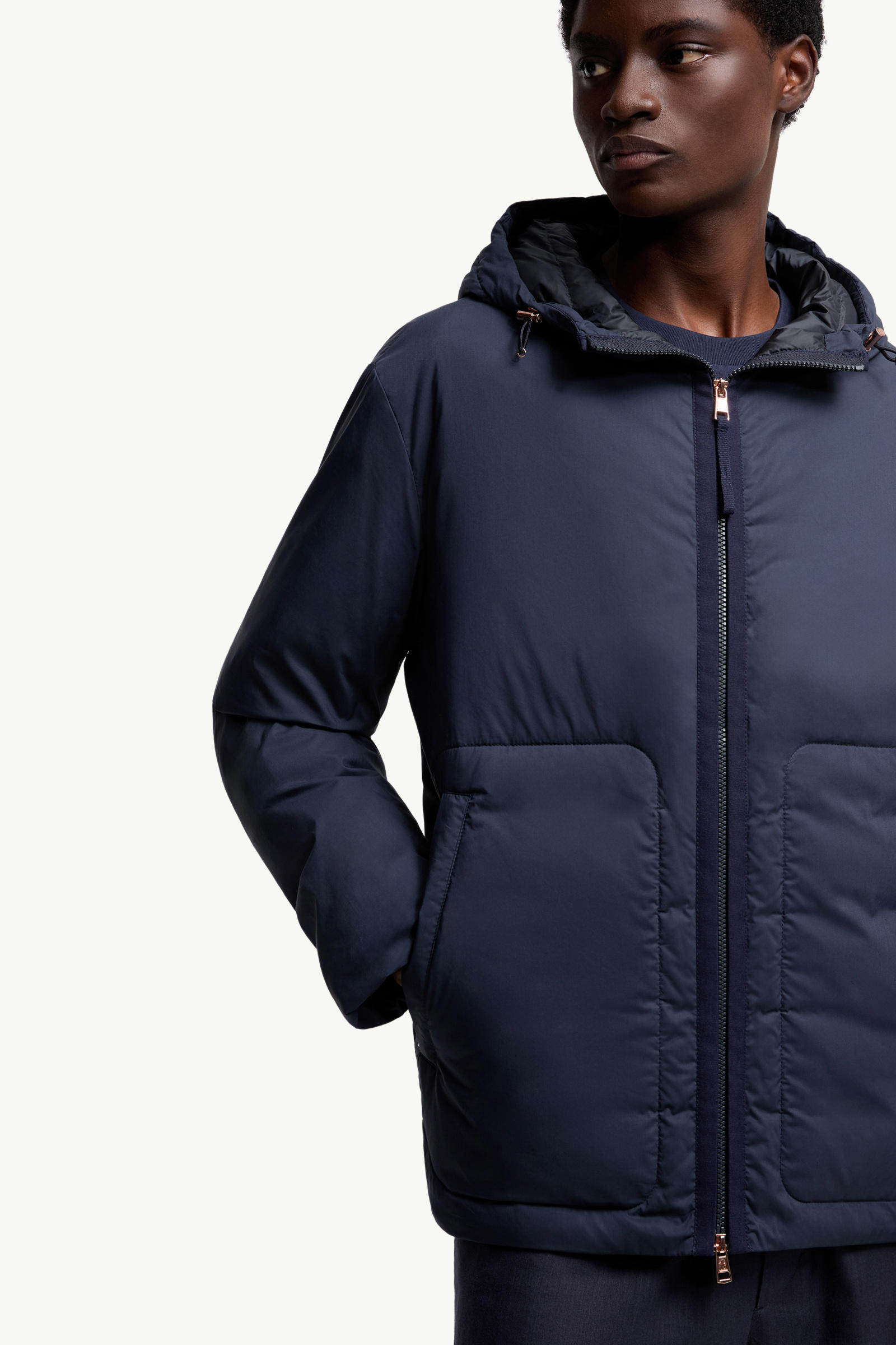 Moncler x Gilga Farm by Donald Glover Caracara Short Down Jacket Men Navy Blue Moncler 5