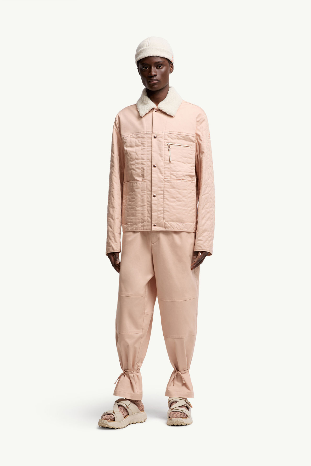 Moncler x Gilga Farm by Donald Glover Hose aus Baumwoll-Gabardine Herren Pfirsich-Pink Moncler 0
