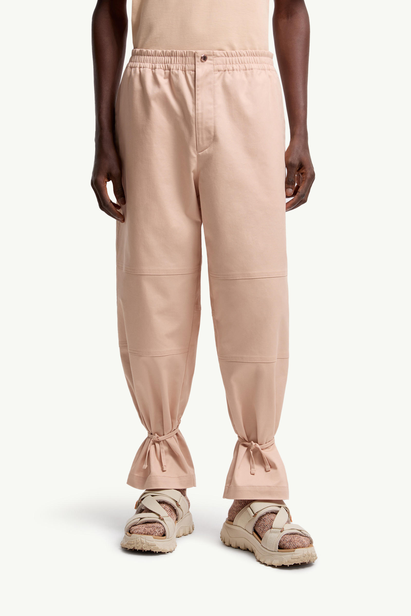 Moncler x Gilga Farm by Donald Glover Cotton Gabardine Trousers Men Peach Pink Moncler 3
