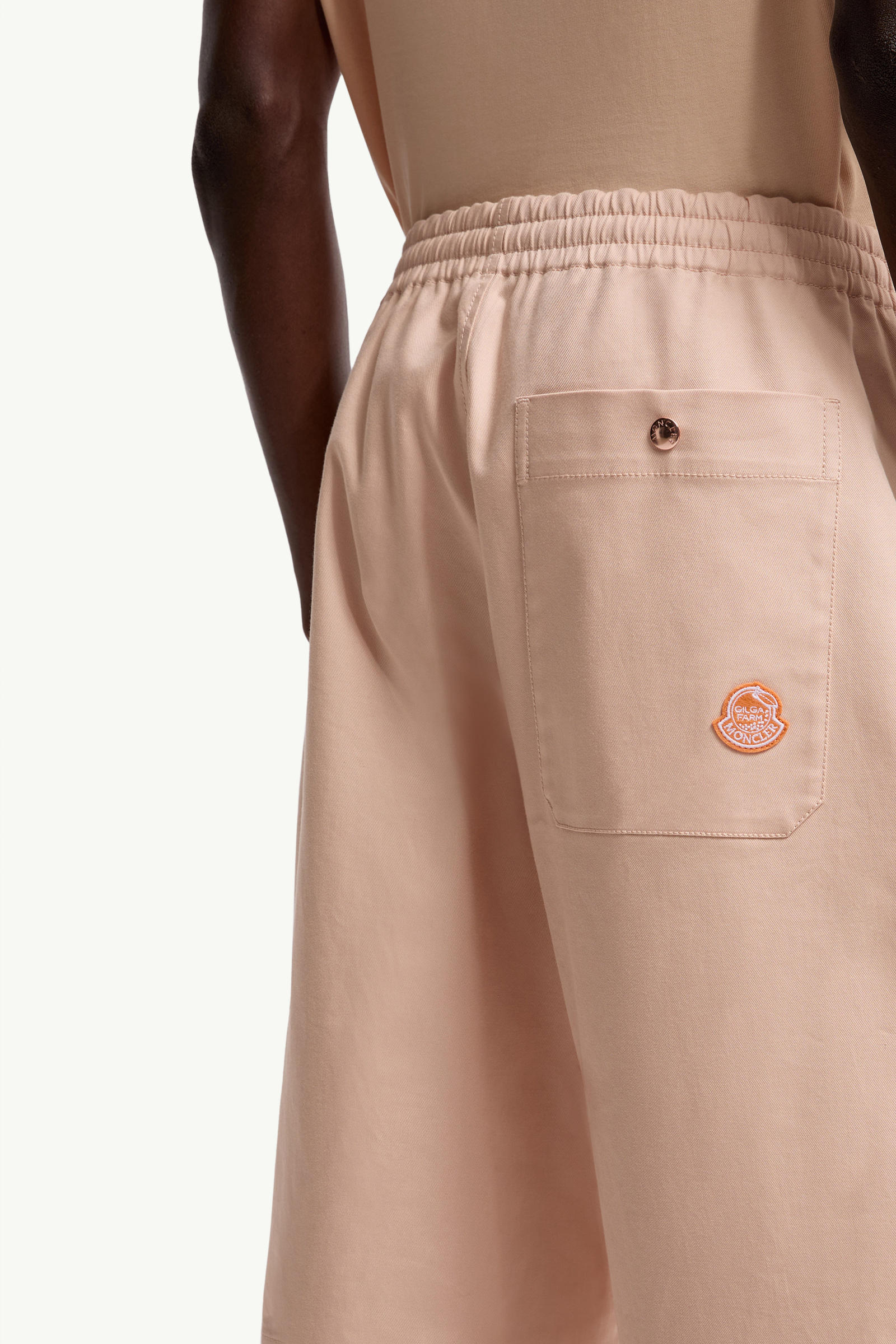 Moncler x Gilga Farm by Donald Glover Cotton Gabardine Trousers Men Peach Pink Moncler 6