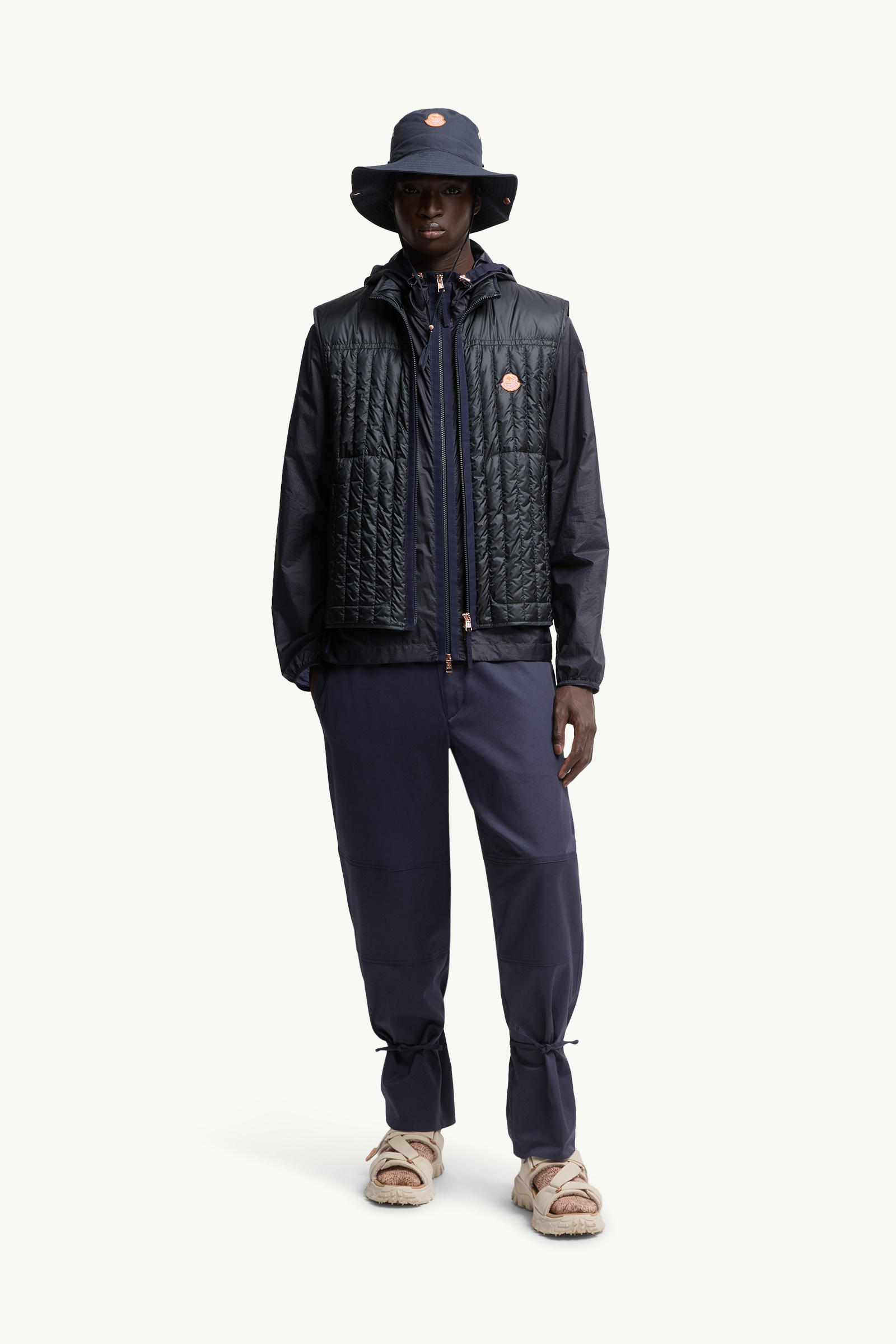 Moncler x Gilga Farm by Donald Glover Cotton Gabardine Trousers Men Navy Blue Moncler 0