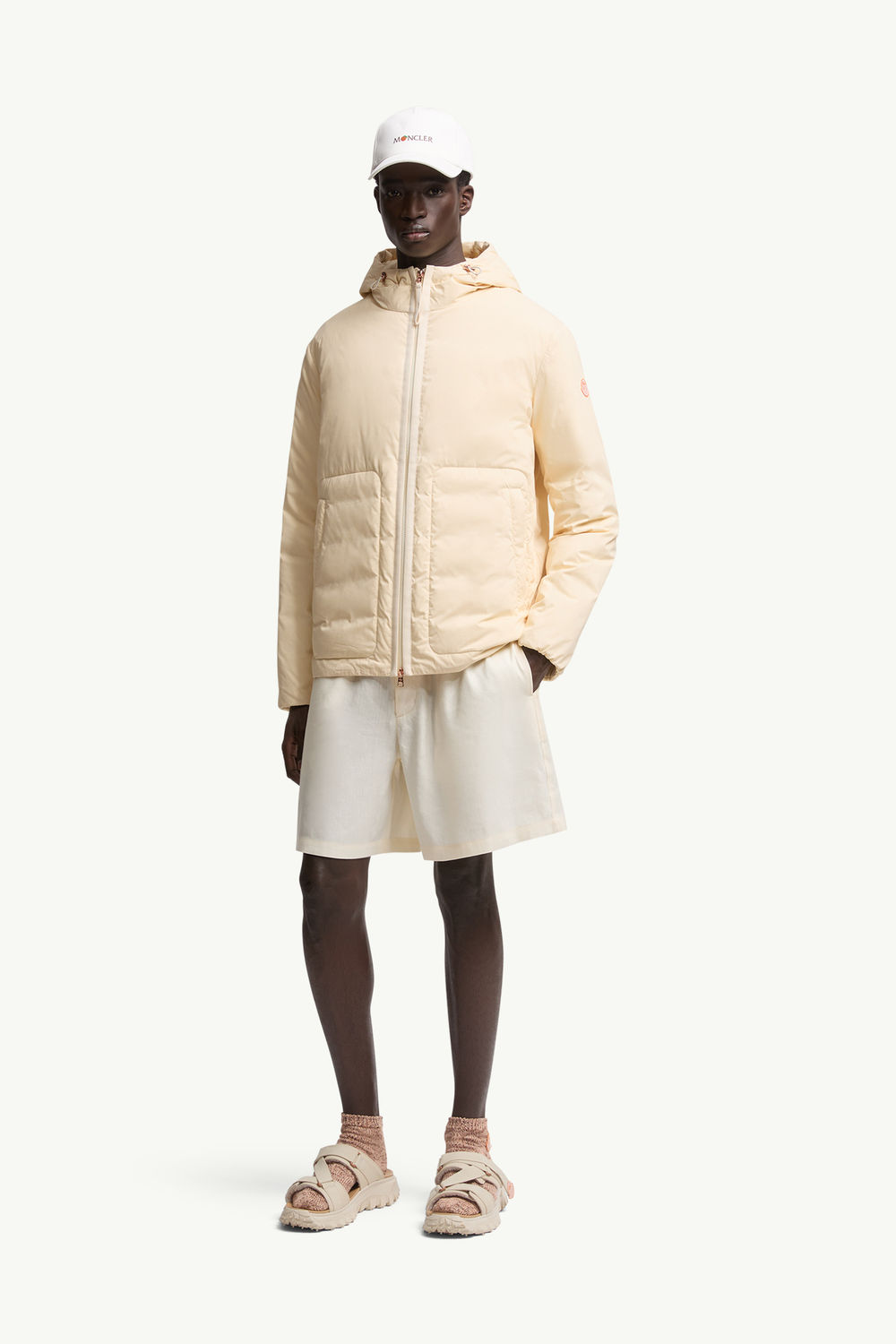 Moncler x Gilga Farm by Donald Glover Linen Blend Shorts Men White Moncler 0