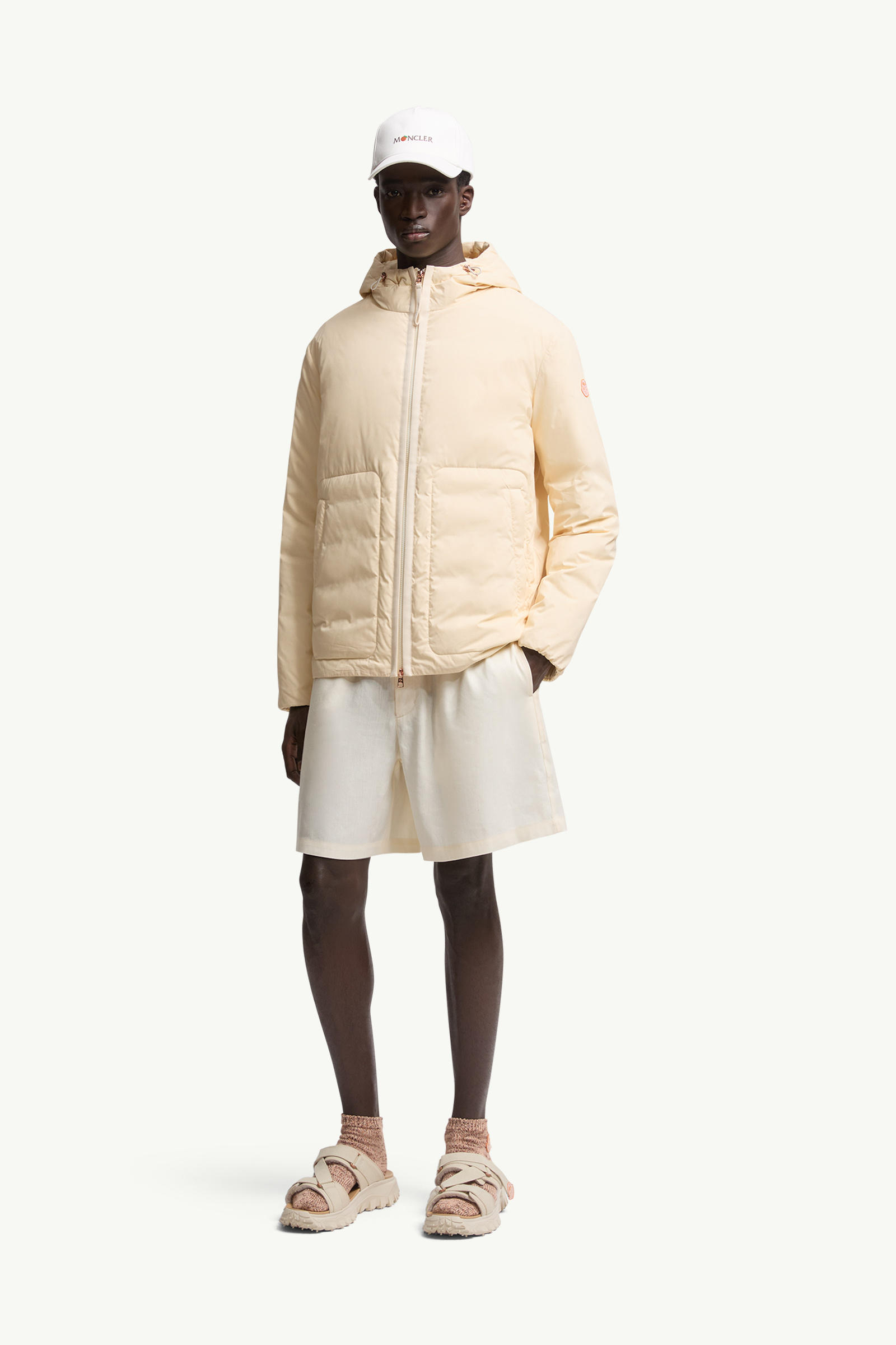 Moncler x Gilga Farm by Donald Glover Linen Blend Shorts Men White Moncler 0