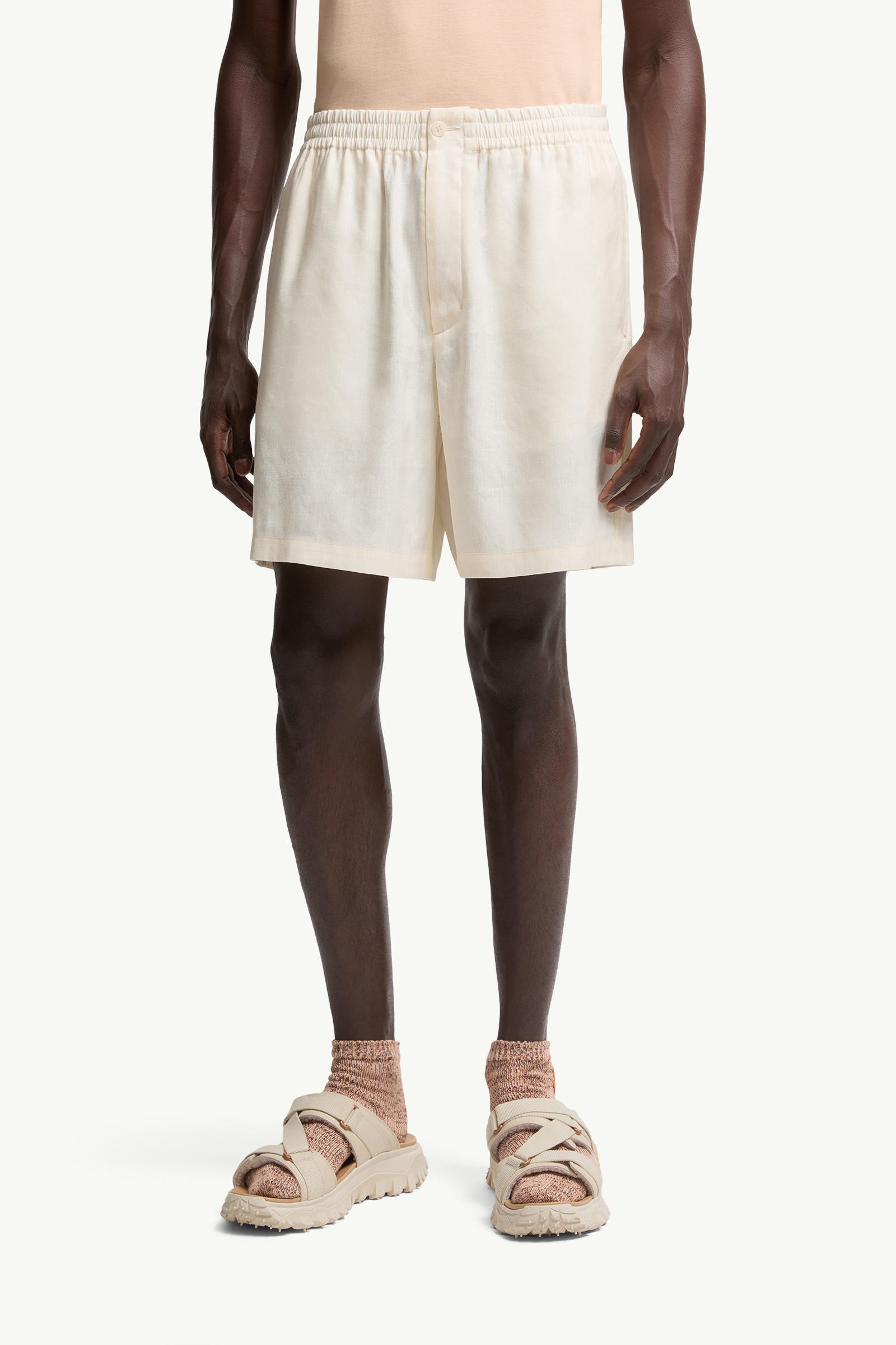 Moncler x Gilga Farm by Donald Glover Linen Blend Shorts Men White Moncler 3