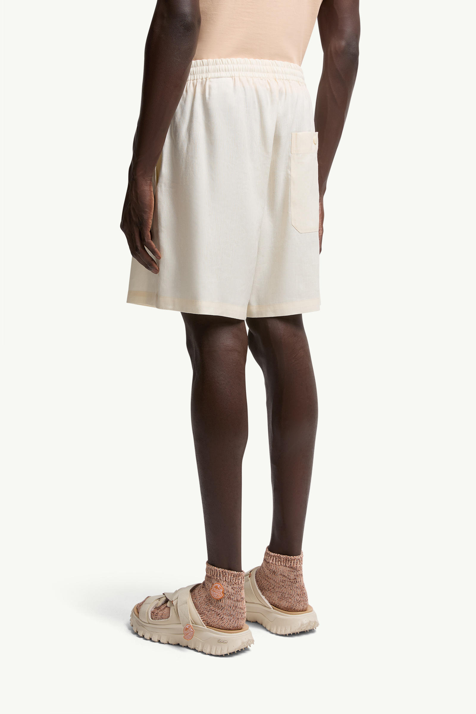 Moncler x Gilga Farm by Donald Glover Linen Blend Shorts Men White Moncler 4