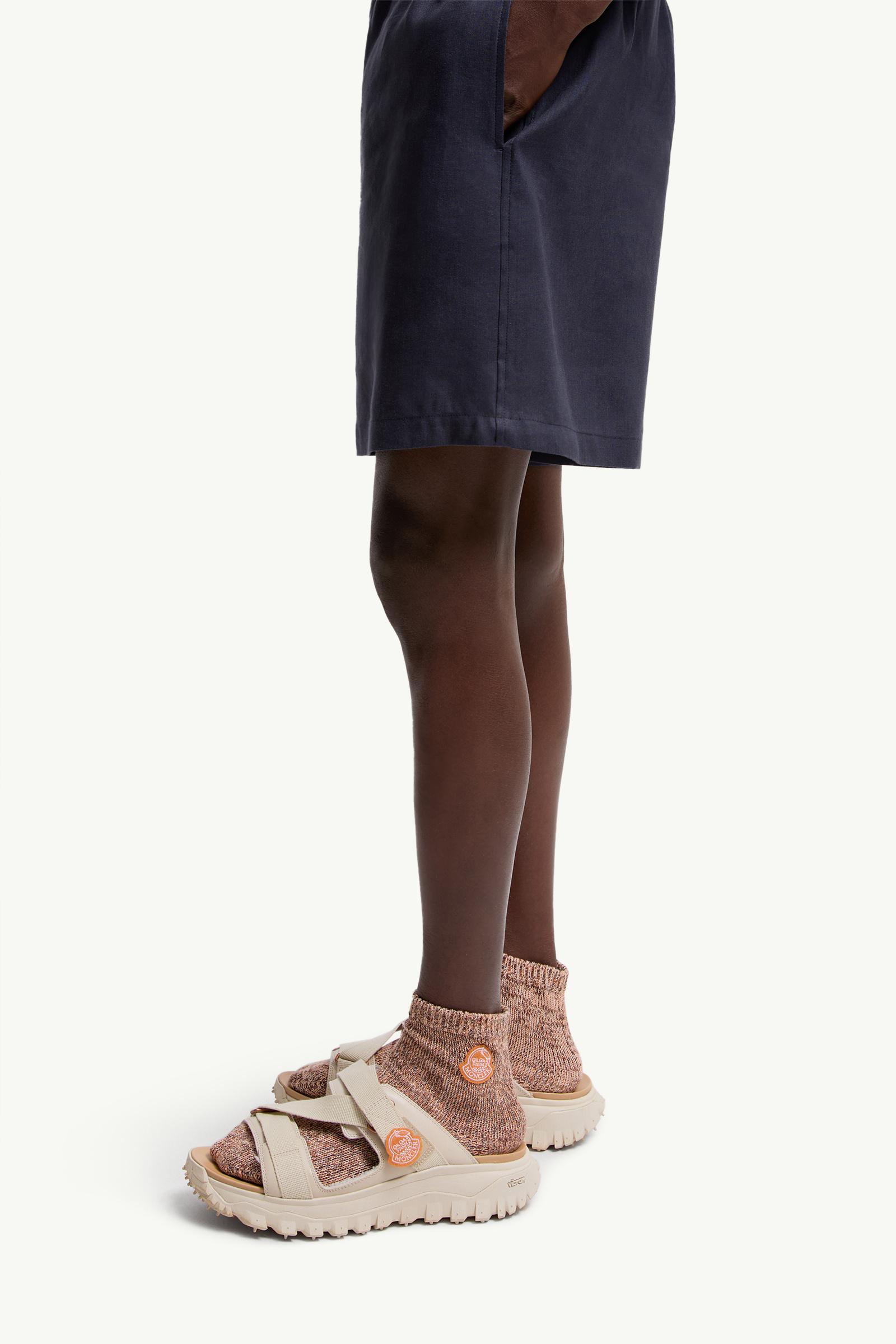 Navy Blue Moncler x Gilga Farm by Donald Glover Linen Blend Shorts