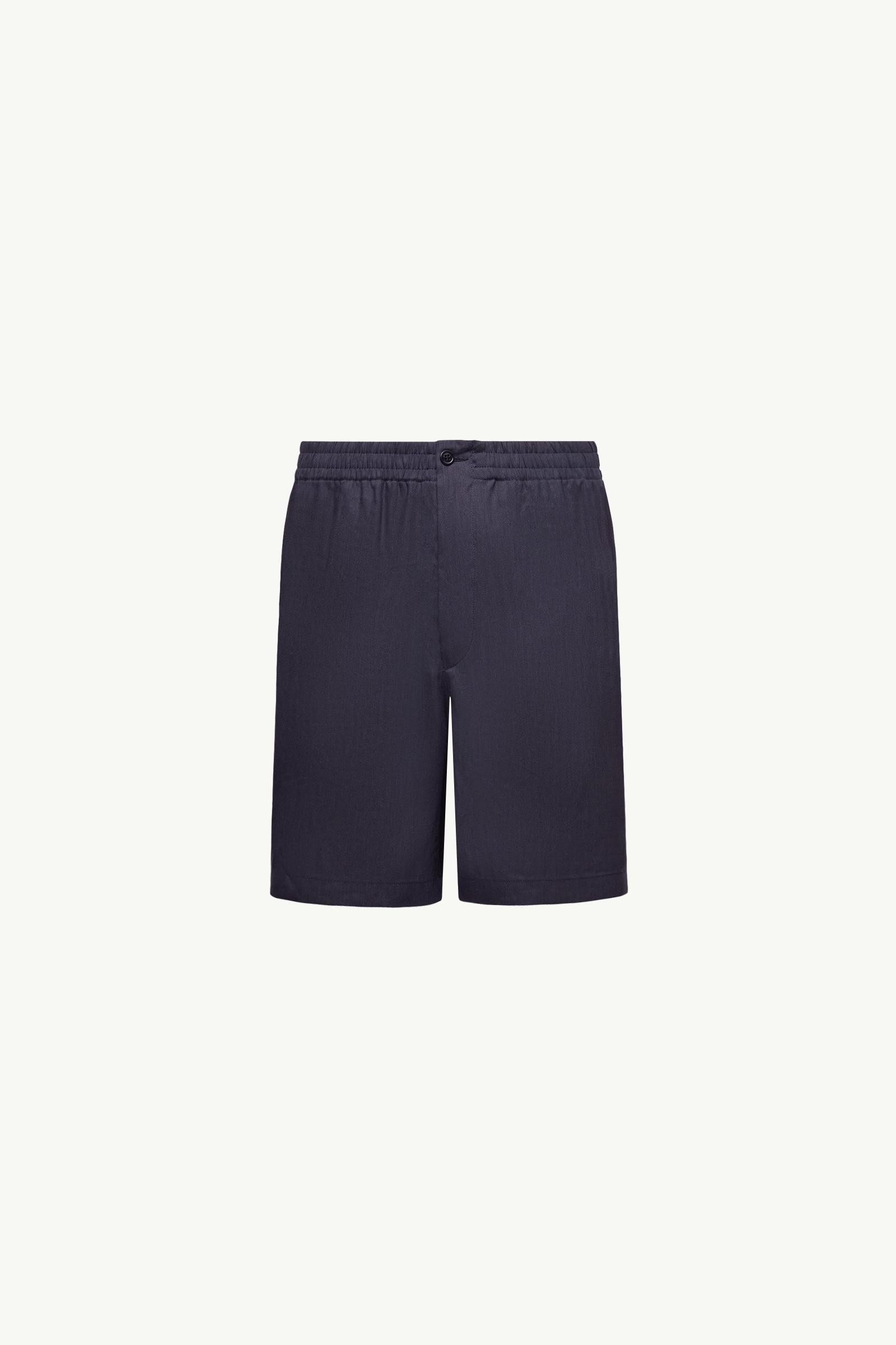 Navy Blue Moncler x Gilga Farm by Donald Glover Linen Blend Shorts