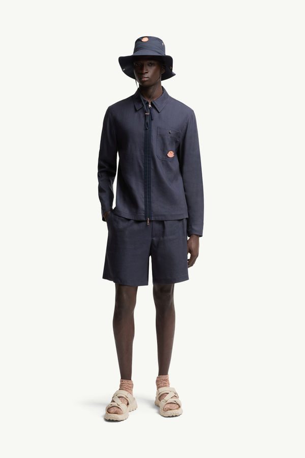 Moncler x Gilga Farm by Donald Glover Hemd aus Leinenmischung Herren Navyblau Moncler 0