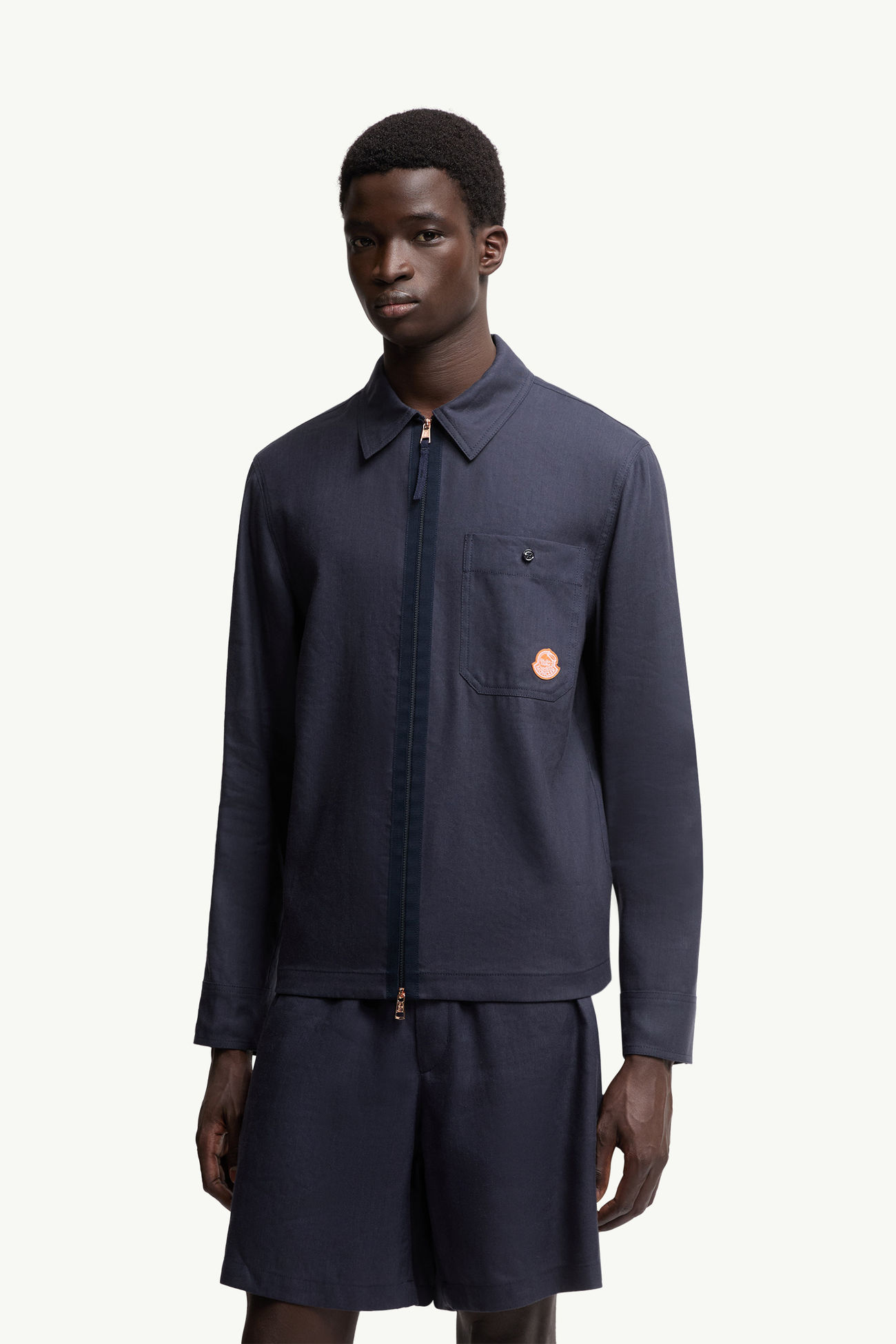 Moncler x Gilga Farm by Donald Glover Hemd aus Leinenmischung Herren Navyblau Moncler 3
