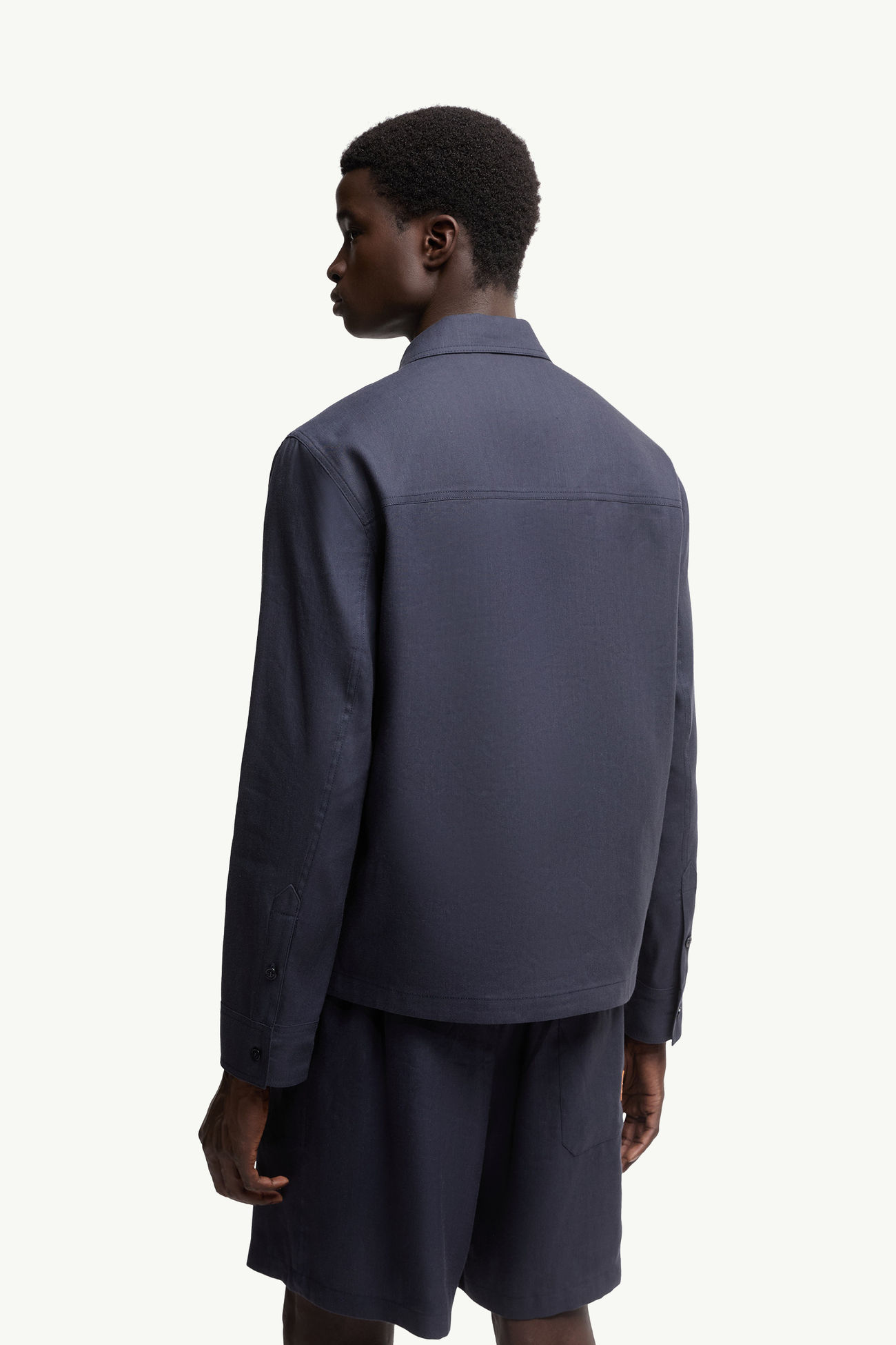 Camicia in misto lino Moncler x Gilga Farm by Donald Glover Uomo Blu Navy Moncler 4