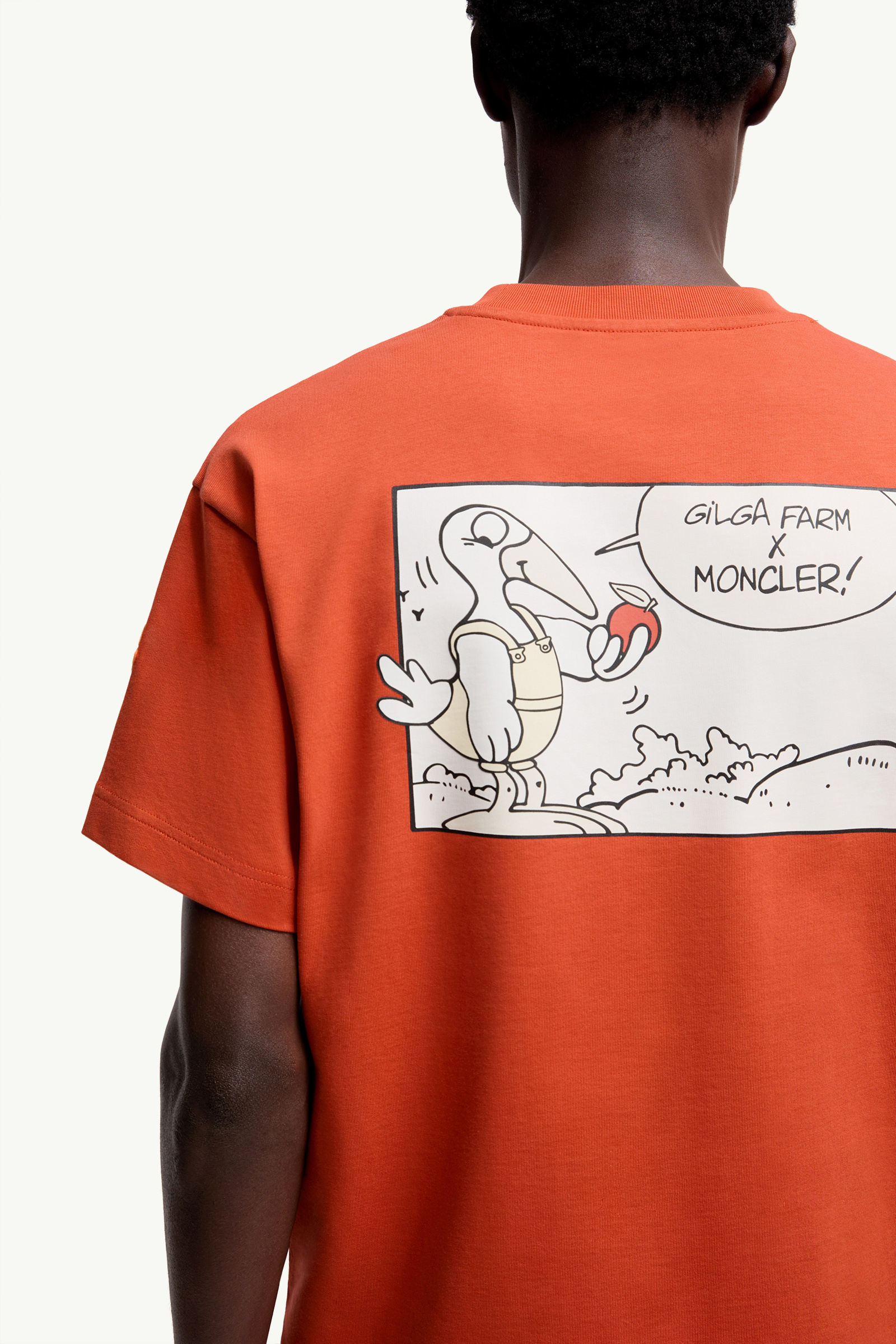 Moncler x Gilga Farm by Donald Glover Cotton T-Shirt Men Orange Moncler 5