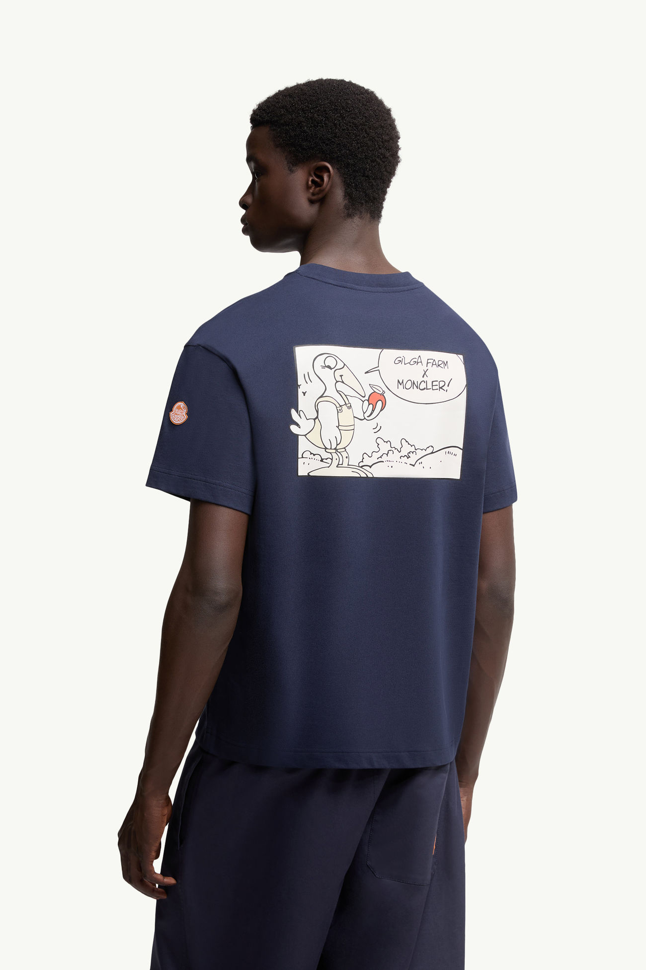Moncler x Gilga Farm by Donald Glover Cotton T-Shirt Men Navy Blue Moncler 4