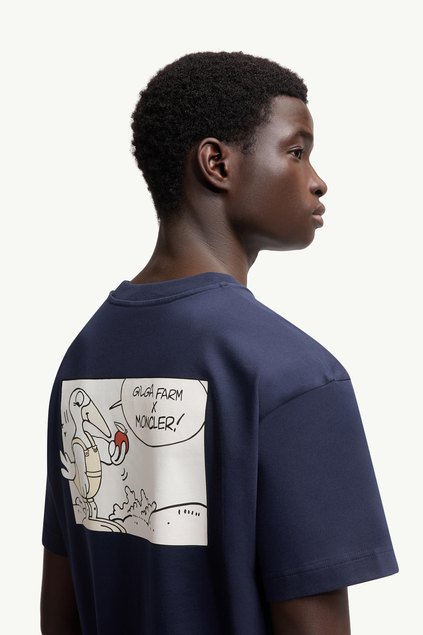 Moncler x Gilga Farm by Donald Glover Cotton T-Shirt Men Navy Blue Moncler 5