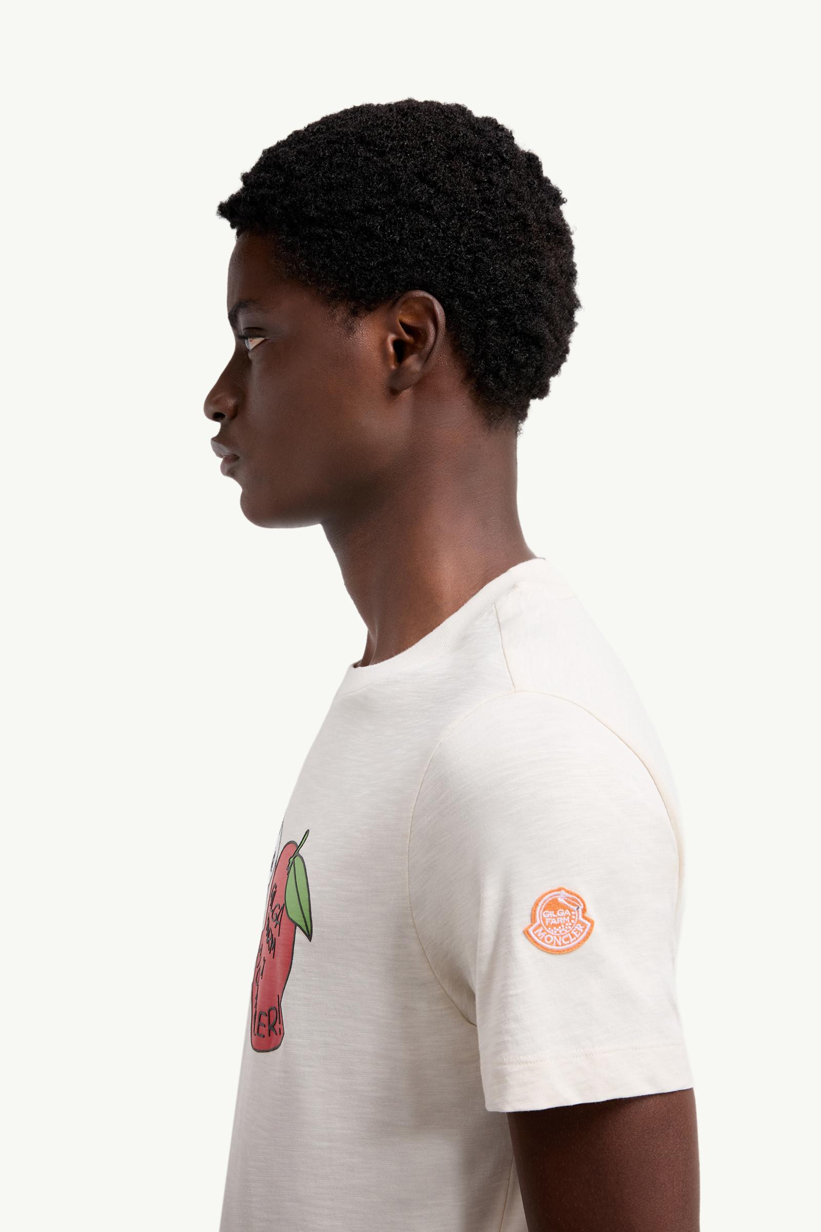 Moncler x Gilga Farm by Donald Glover Cotton T-Shirt Men White Ivory Moncler 1