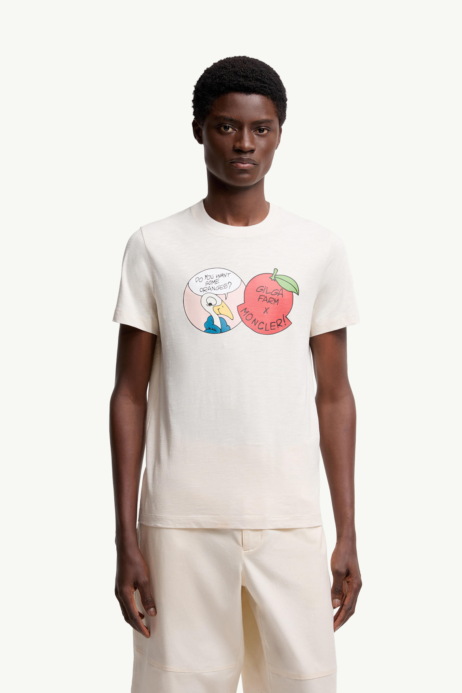 Moncler x Gilga Farm by Donald Glover Cotton T-Shirt Men White Ivory Moncler 3