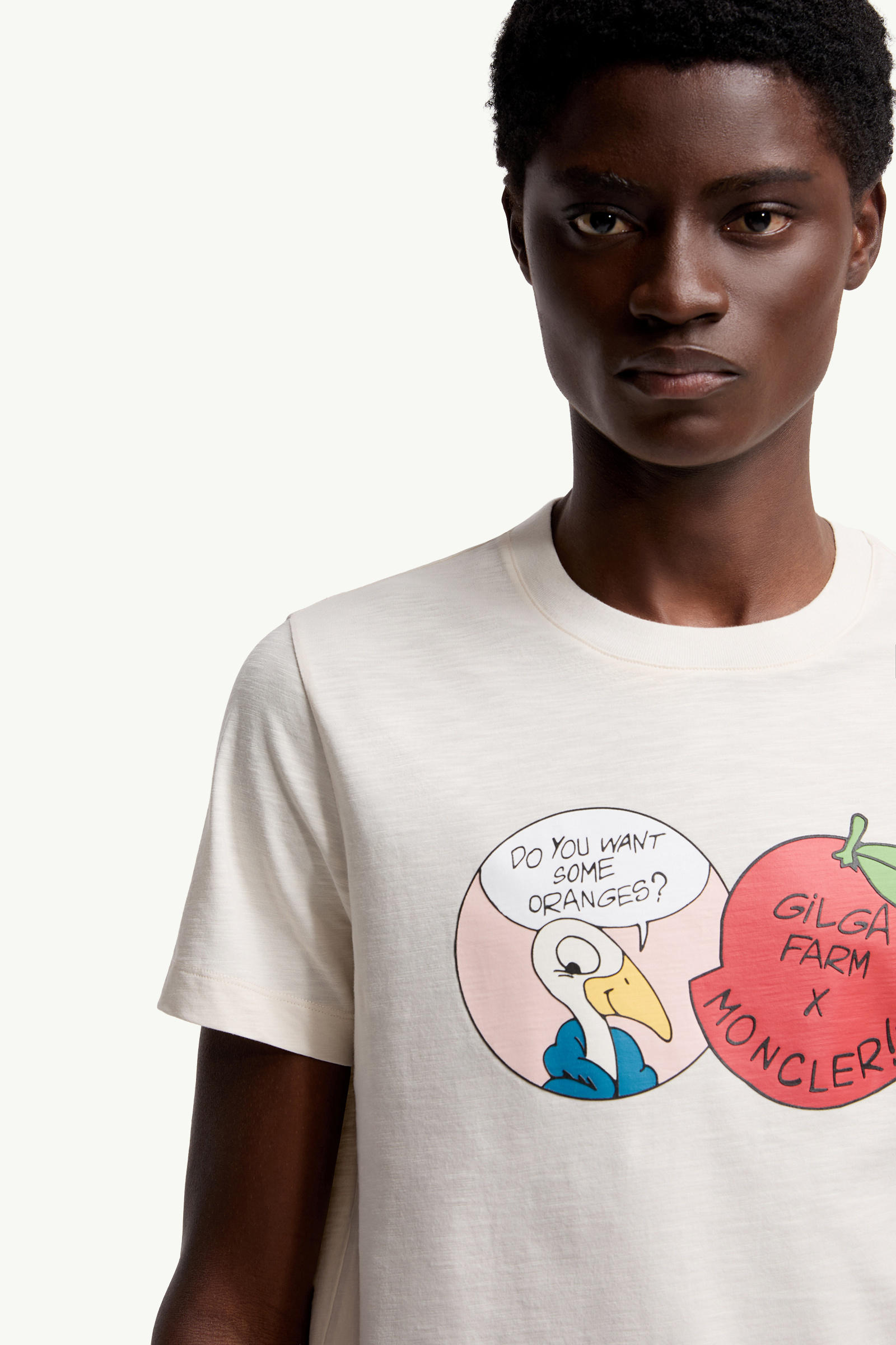 Moncler x Gilga Farm by Donald Glover Cotton T-Shirt Men White Ivory Moncler 5