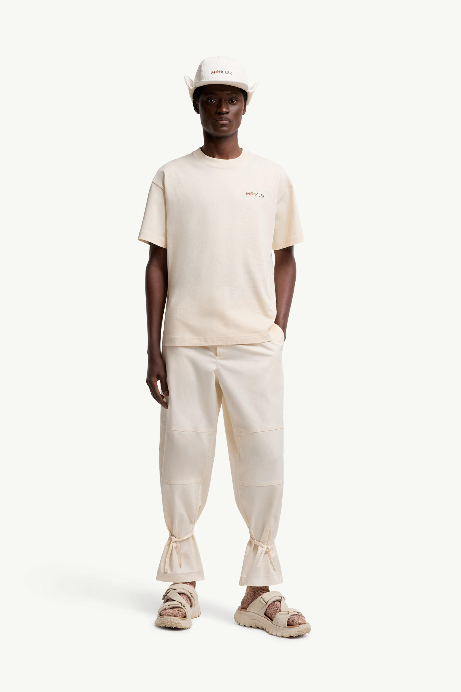 Moncler x Gilga Farm by Donald Glover Cotton T-Shirt Men White Ivory Moncler 0