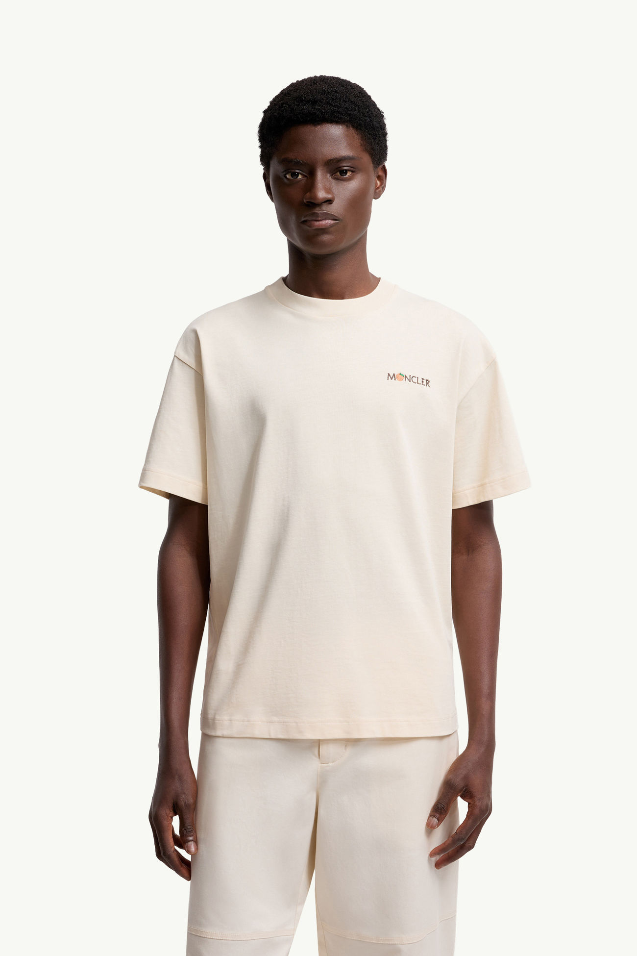 Camiseta de algodón Moncler x Gilga Farm by Donald Glover Hombre Blanco Marfil Moncler 3
