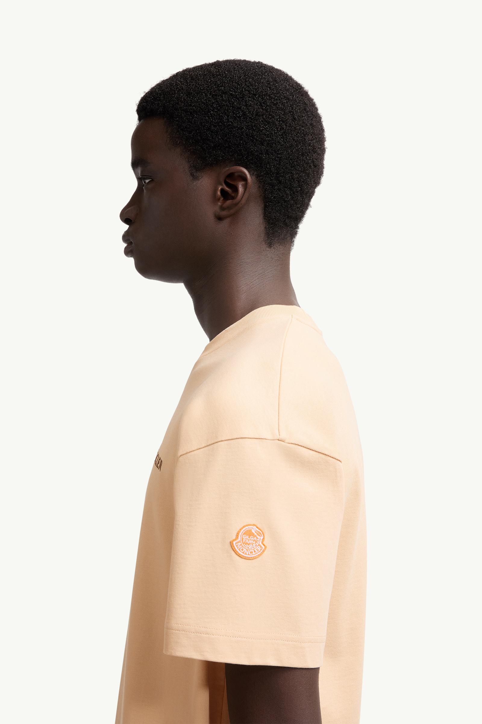 Moncler x Gilga Farm by Donald Glover Cotton T-Shirt Men Peach Pink Moncler 1