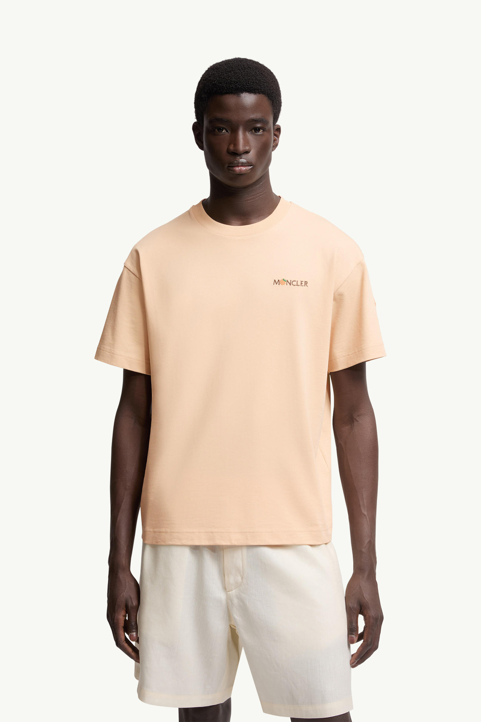 Moncler x Gilga Farm by Donald Glover Cotton T-Shirt Men Peach Pink Moncler 3