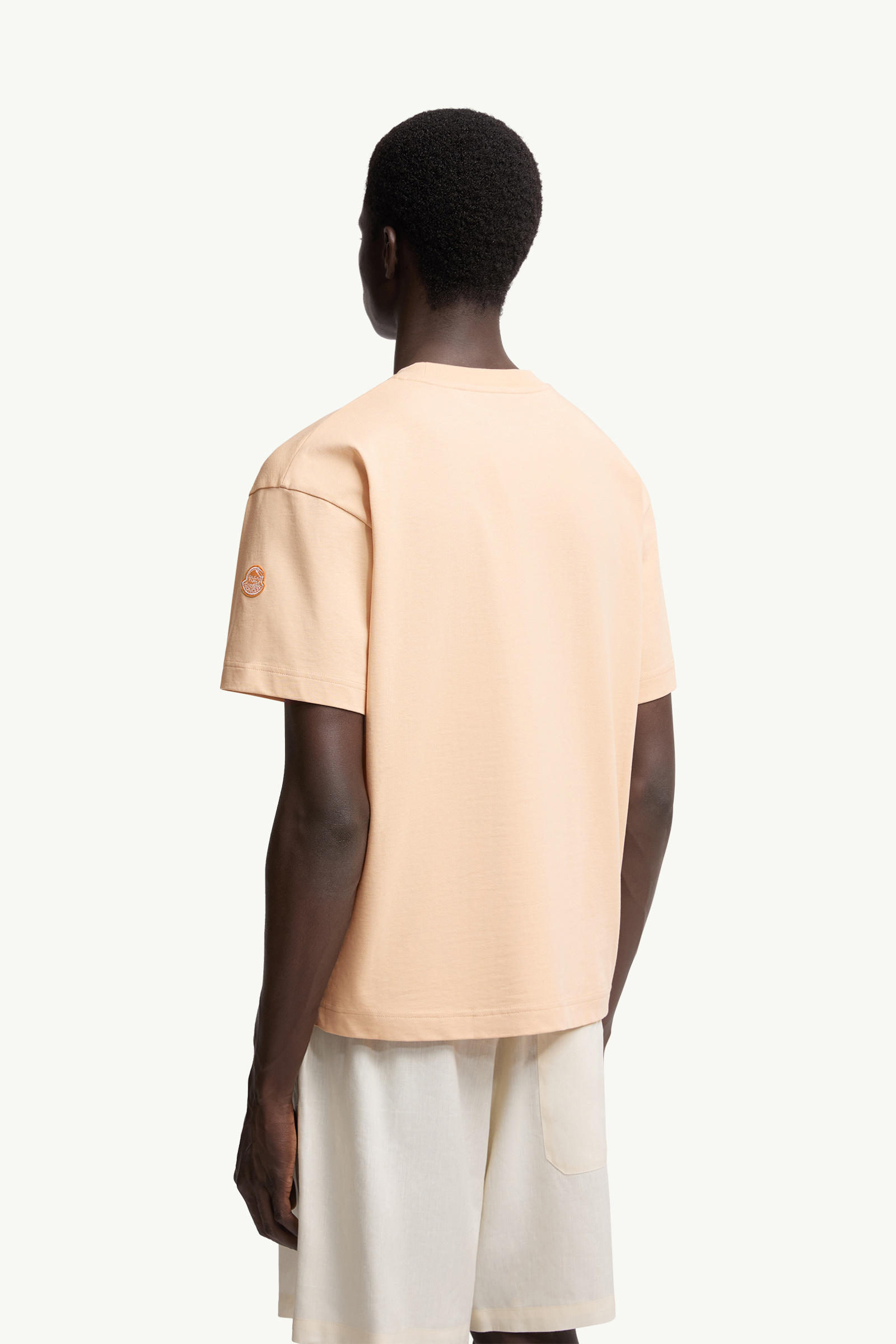 Moncler x Gilga Farm by Donald Glover Cotton T-Shirt Men Peach Pink Moncler 4