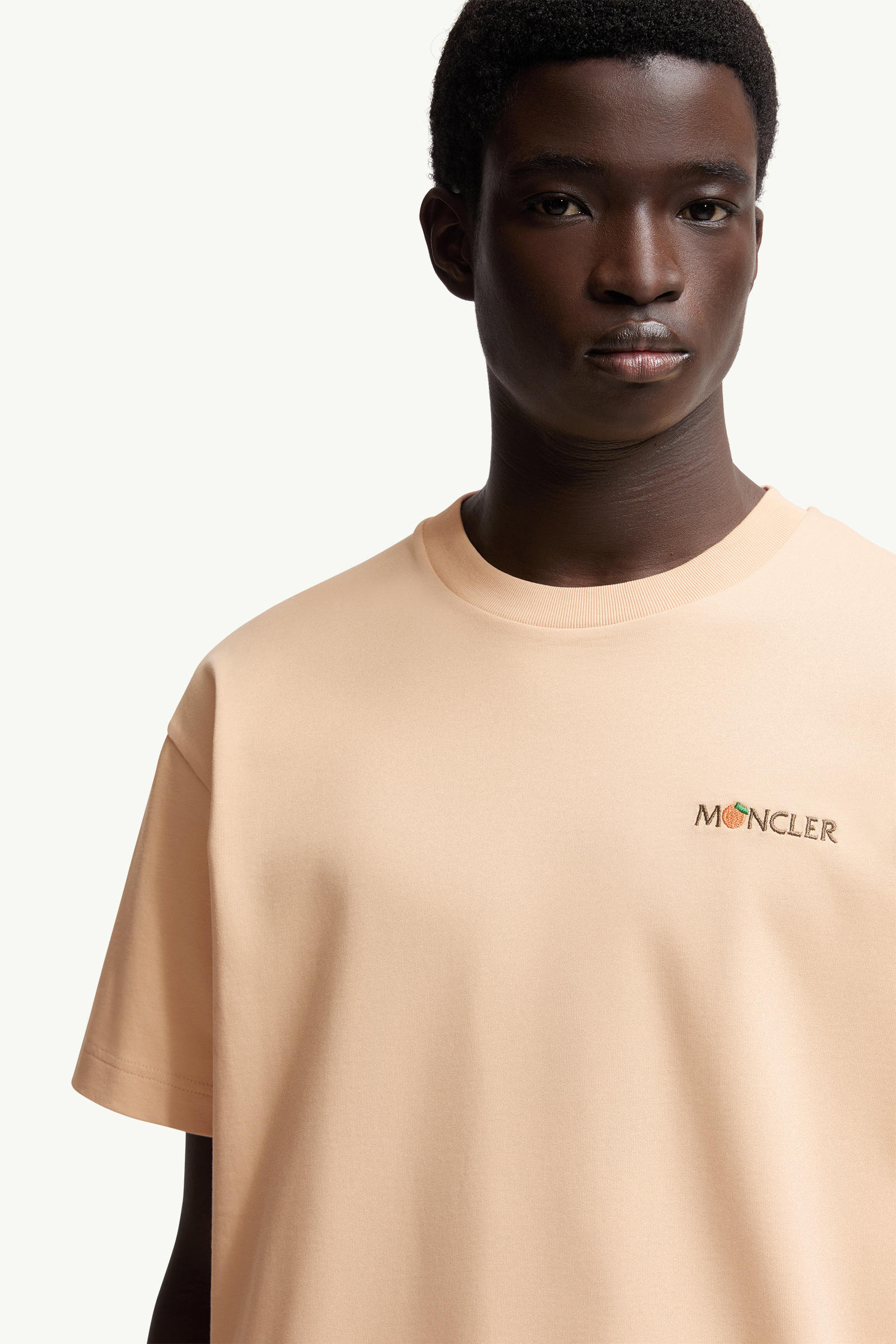 Moncler x Gilga Farm by Donald Glover Cotton T-Shirt Men Peach Pink Moncler 5