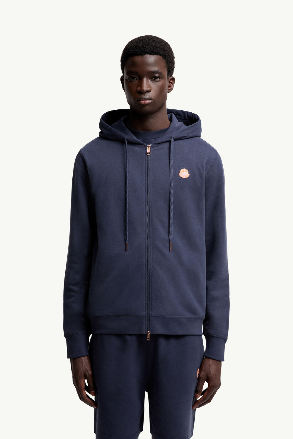 Moncler x Gilga Farm by Donald Glover Cotton Zip-Up Hoodie Men Navy Blue Moncler 3