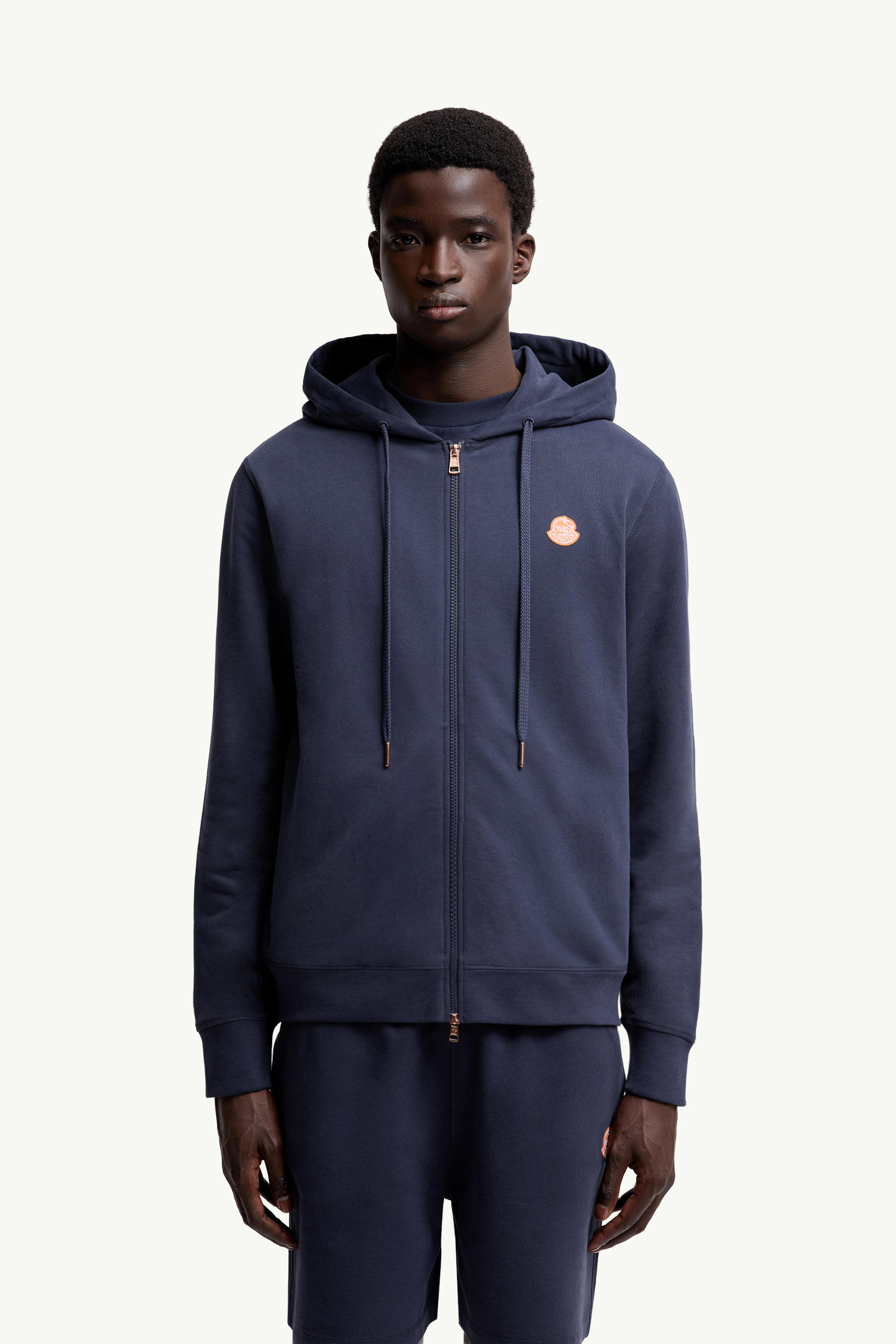 Moncler x Gilga Farm by Donald Glover Cotton Zip-Up Hoodie Men Navy Blue Moncler 3