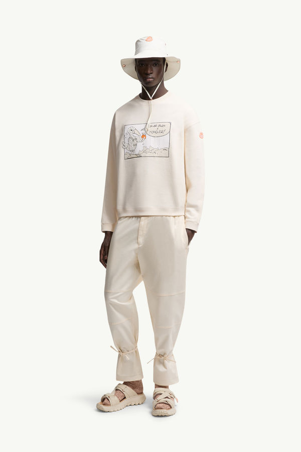 Moncler x Gilga Farm by Donald Glover Cotton Sweatshirt Men White Ivory Moncler 0