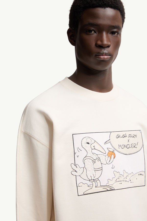 Moncler x Gilga Farm by Donald Glover Cotton Sweatshirt Men White Ivory Moncler 5