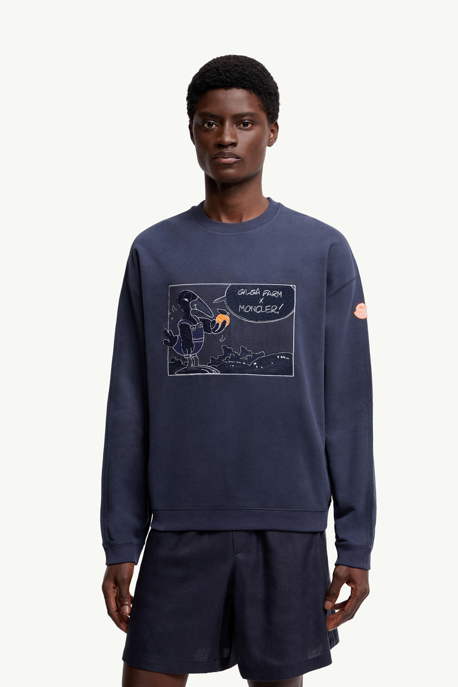 Moncler x Gilga Farm by Donald Glover Cotton Sweatshirt Men Navy Blue Moncler 3