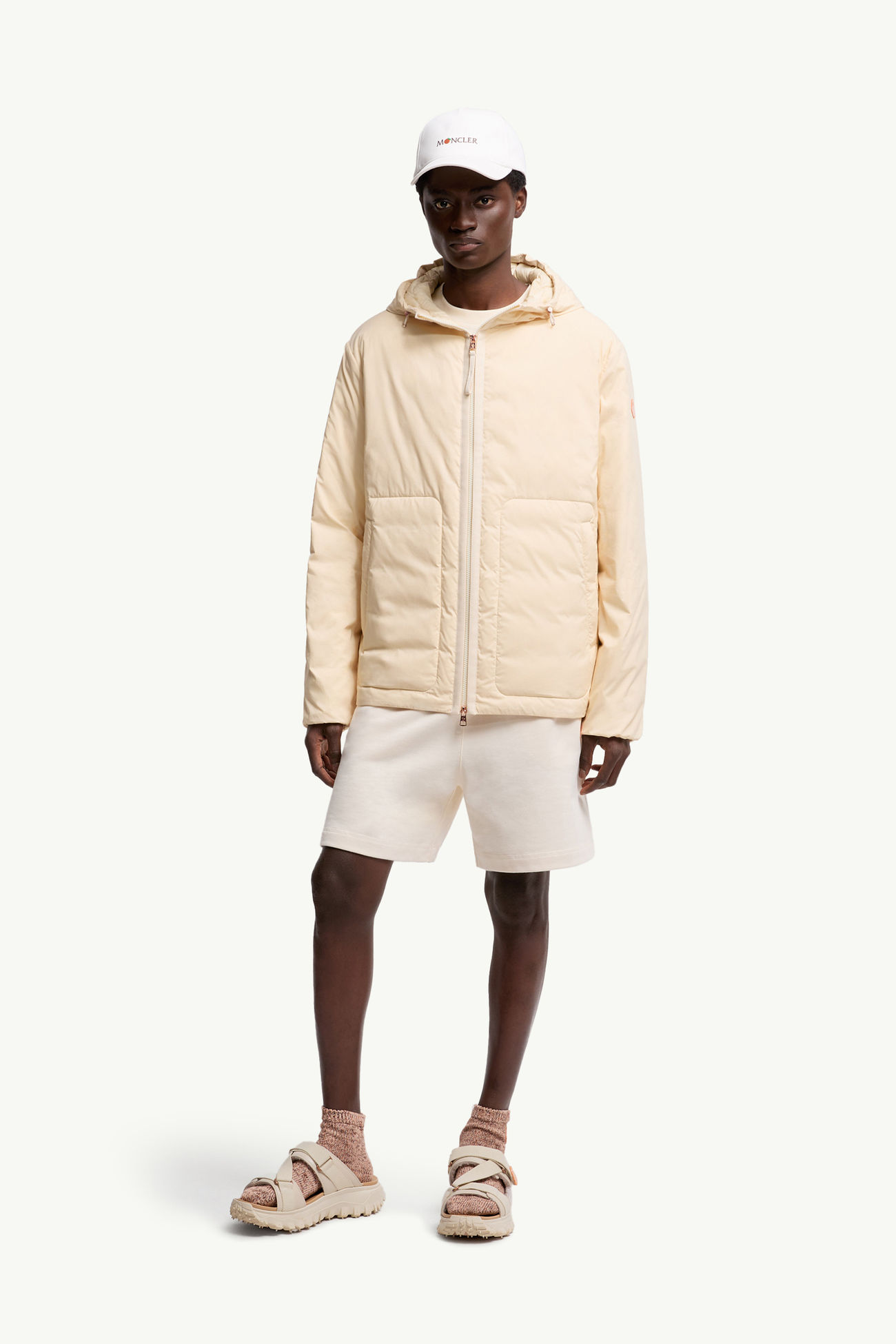 Shorts de algodón Moncler x Gilga Farm by Donald Glover Hombre Blanco Marfil Moncler 0