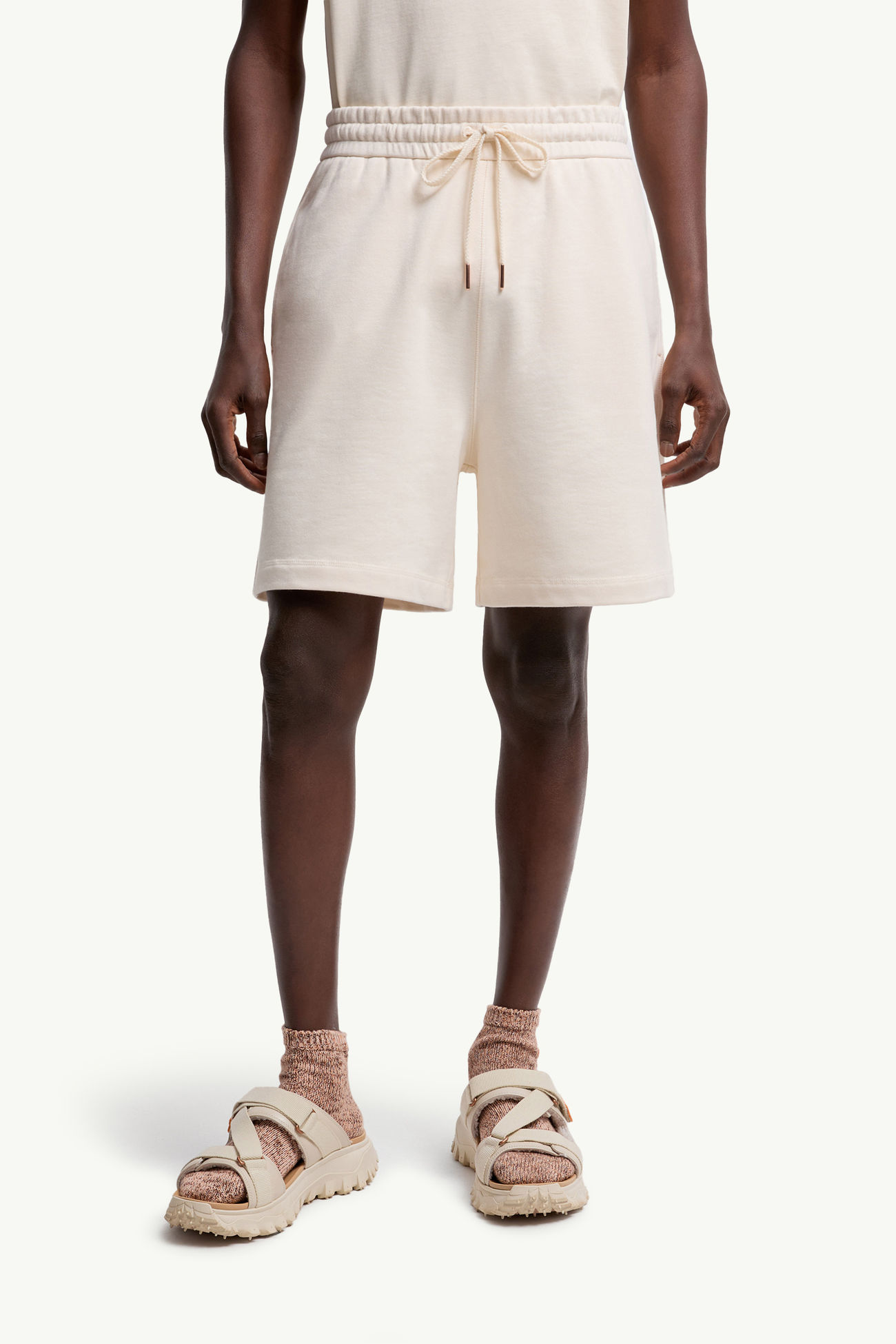 Short en coton Moncler x Gilga Farm by Donald Glover Hommes Blanc Ivoire Moncler 3