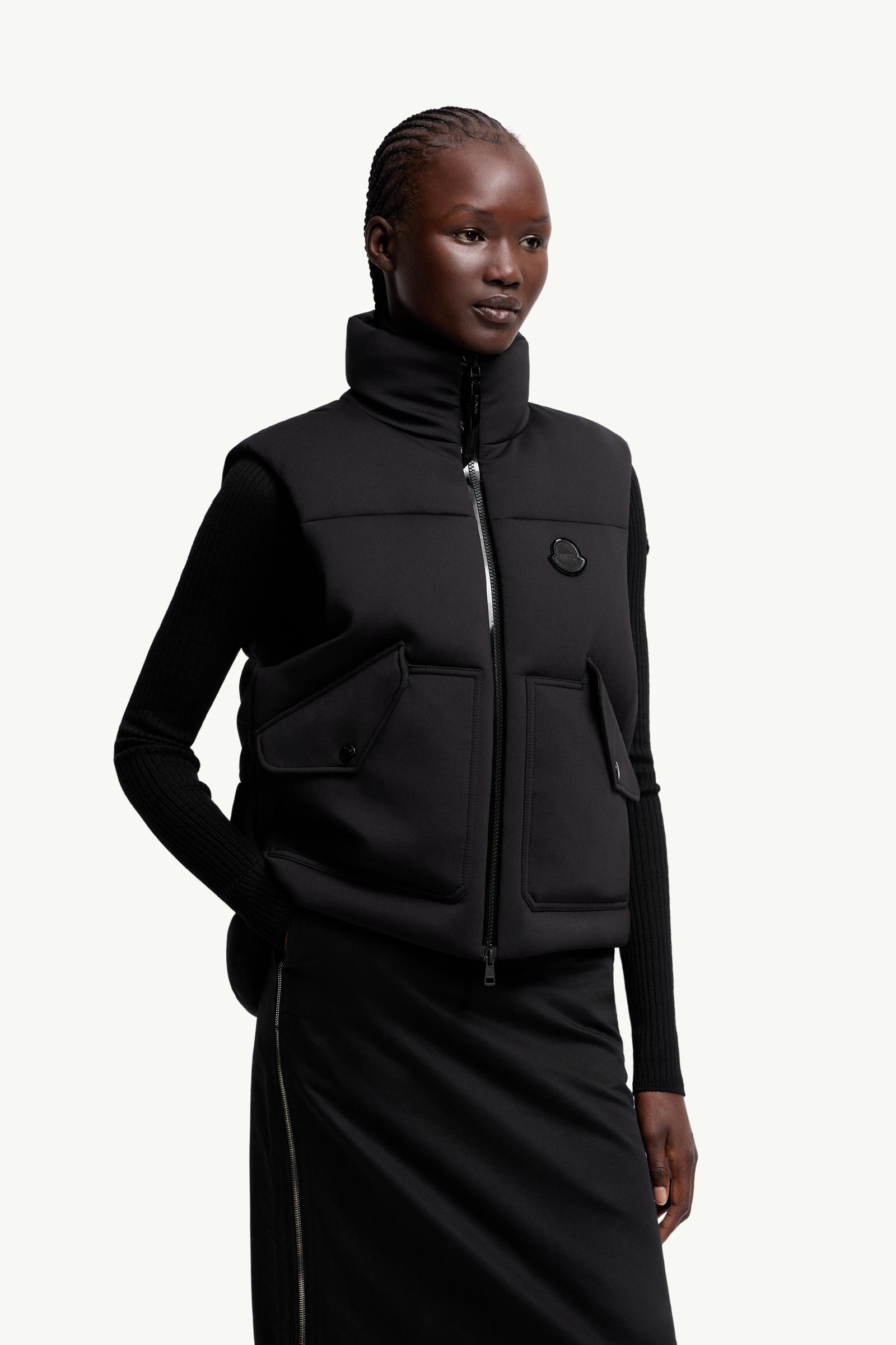 Doudoune sans manches Moncler x EE72 par Edward Enninful Femmes Noir Moncler 3