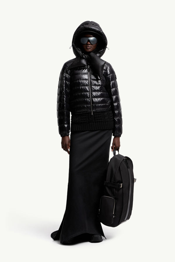 Piumino corto Knut Moncler x EE72 di Edward Enninful Donna Nero Moncler 0