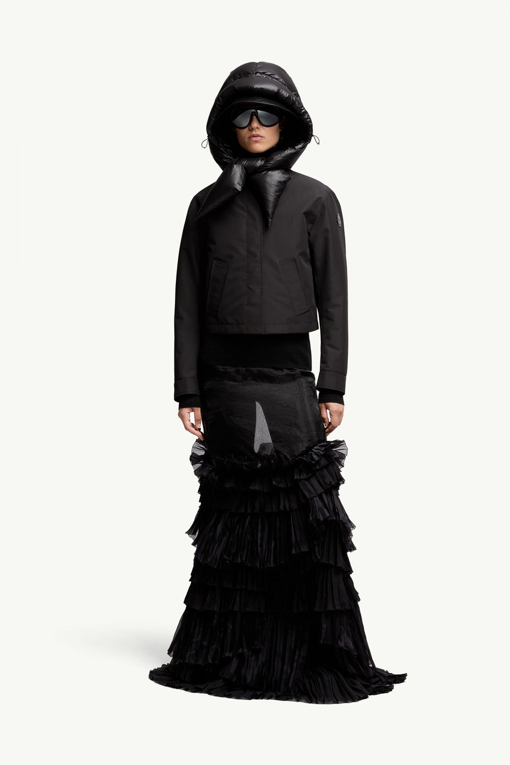 Moncler x EE72 by Edward Enninful Krovanh Short Down Jacket Women Black Moncler 0