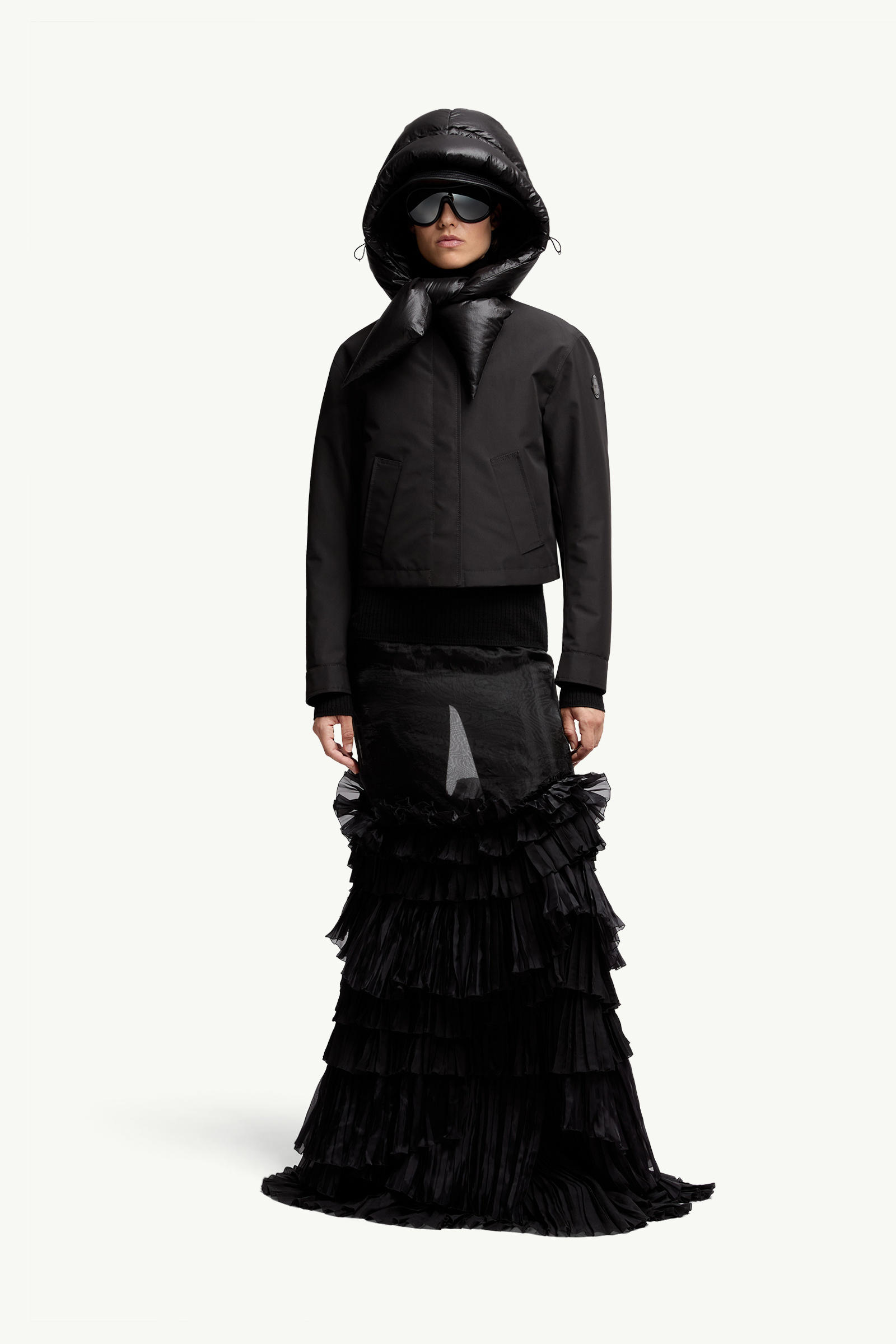 Moncler x EE72 by Edward Enninful Krovanh Short Down Jacket Women Black Moncler 0