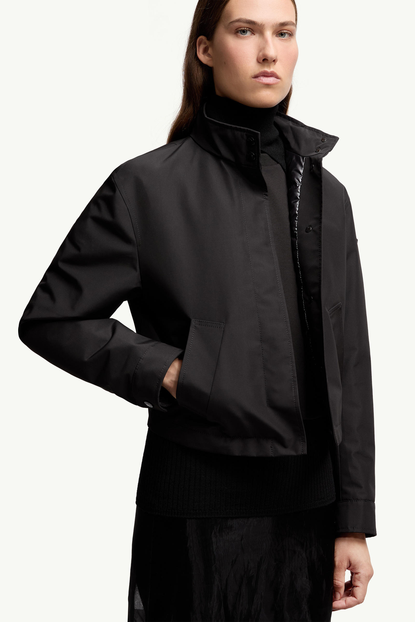 Moncler x EE72 by Edward Enninful Krovanh Short Down Jacket Women Black Moncler 5