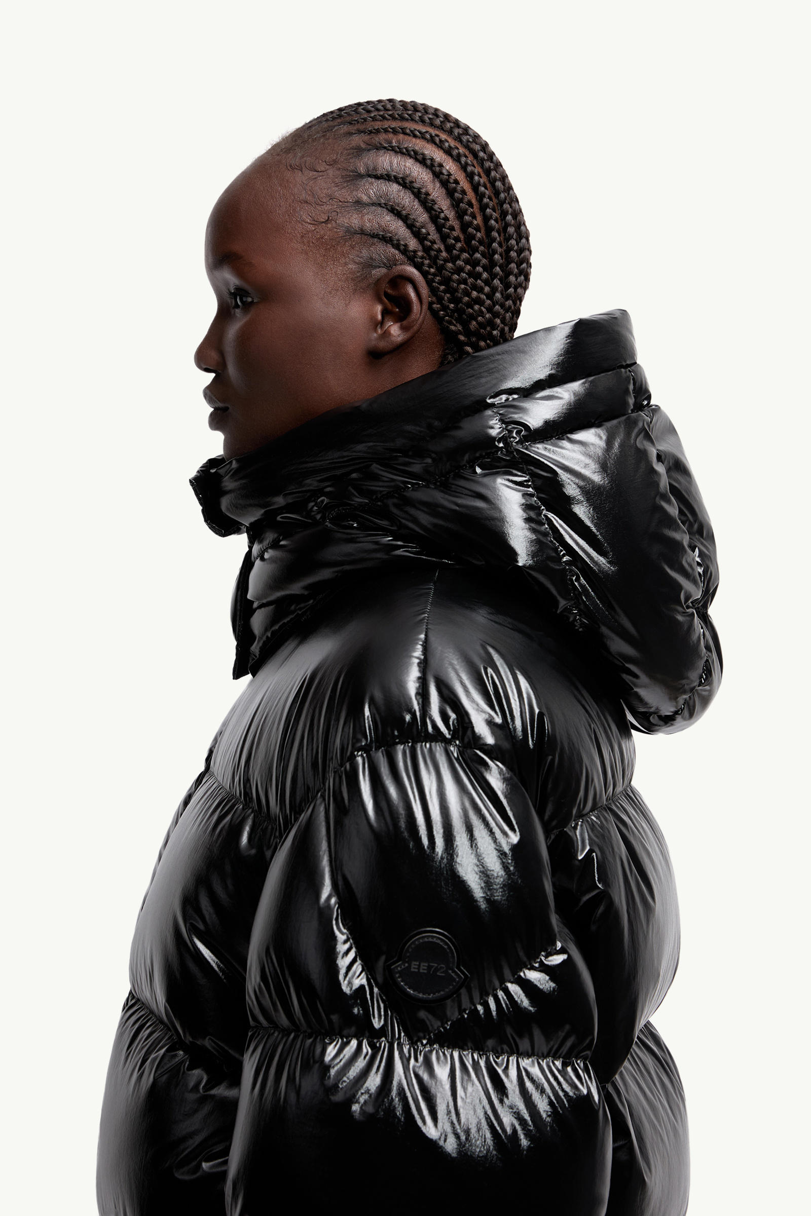 Moncler x EE72 by Edward Enninful Lothar Hooded Short Down Jacket Women Black Moncler 1