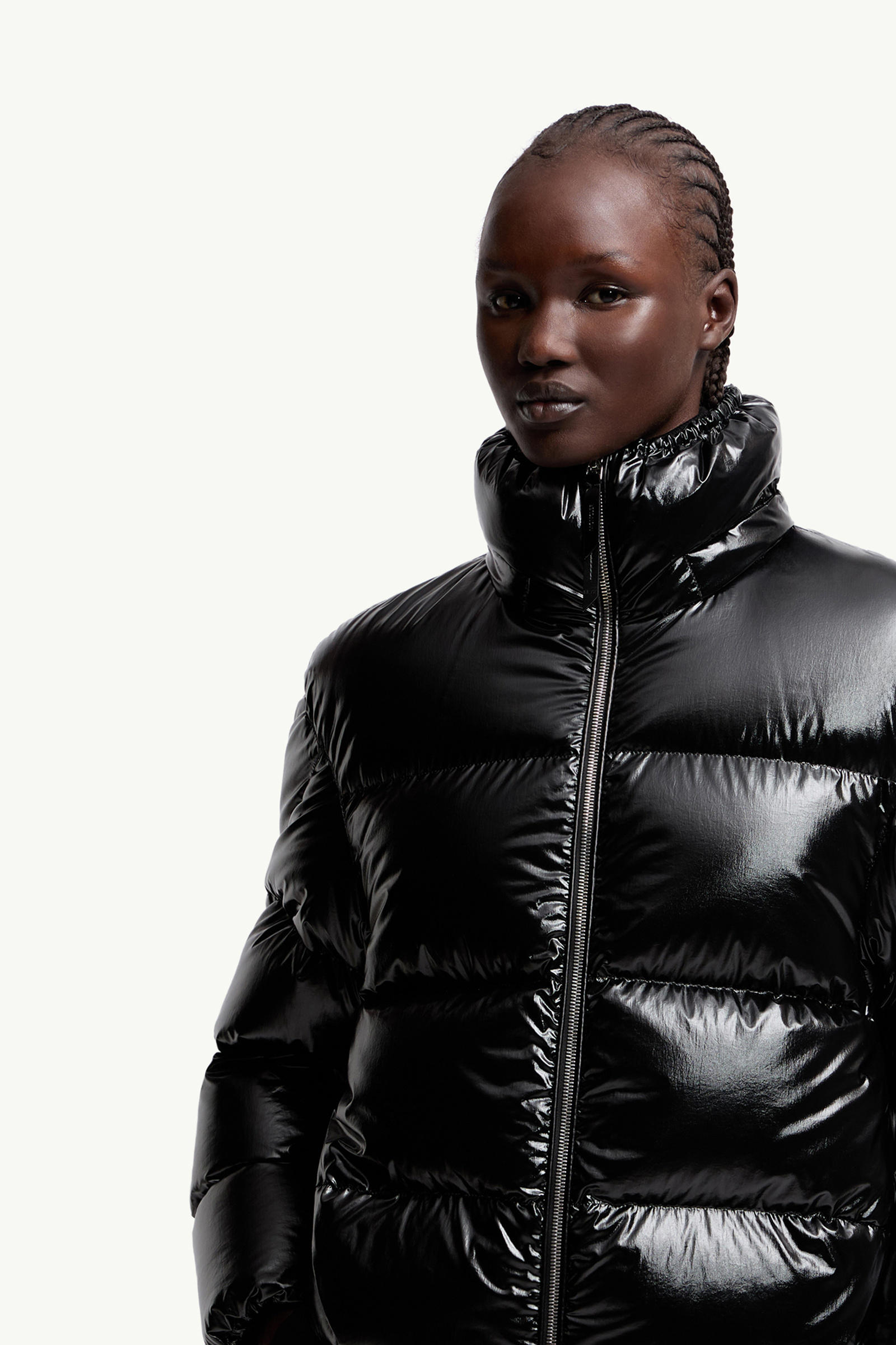 Moncler x EE72 by Edward Enninful Lothar Hooded Short Down Jacket Women Black Moncler 6