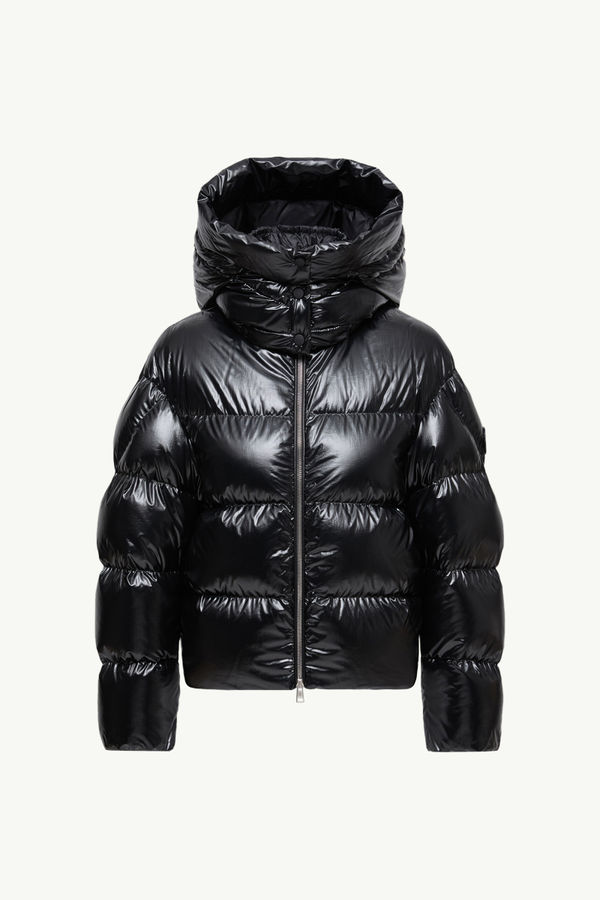 Piumino corto Lothar Moncler x EE72 di Edward Enninful con cappuccio Donna Nero Moncler 2