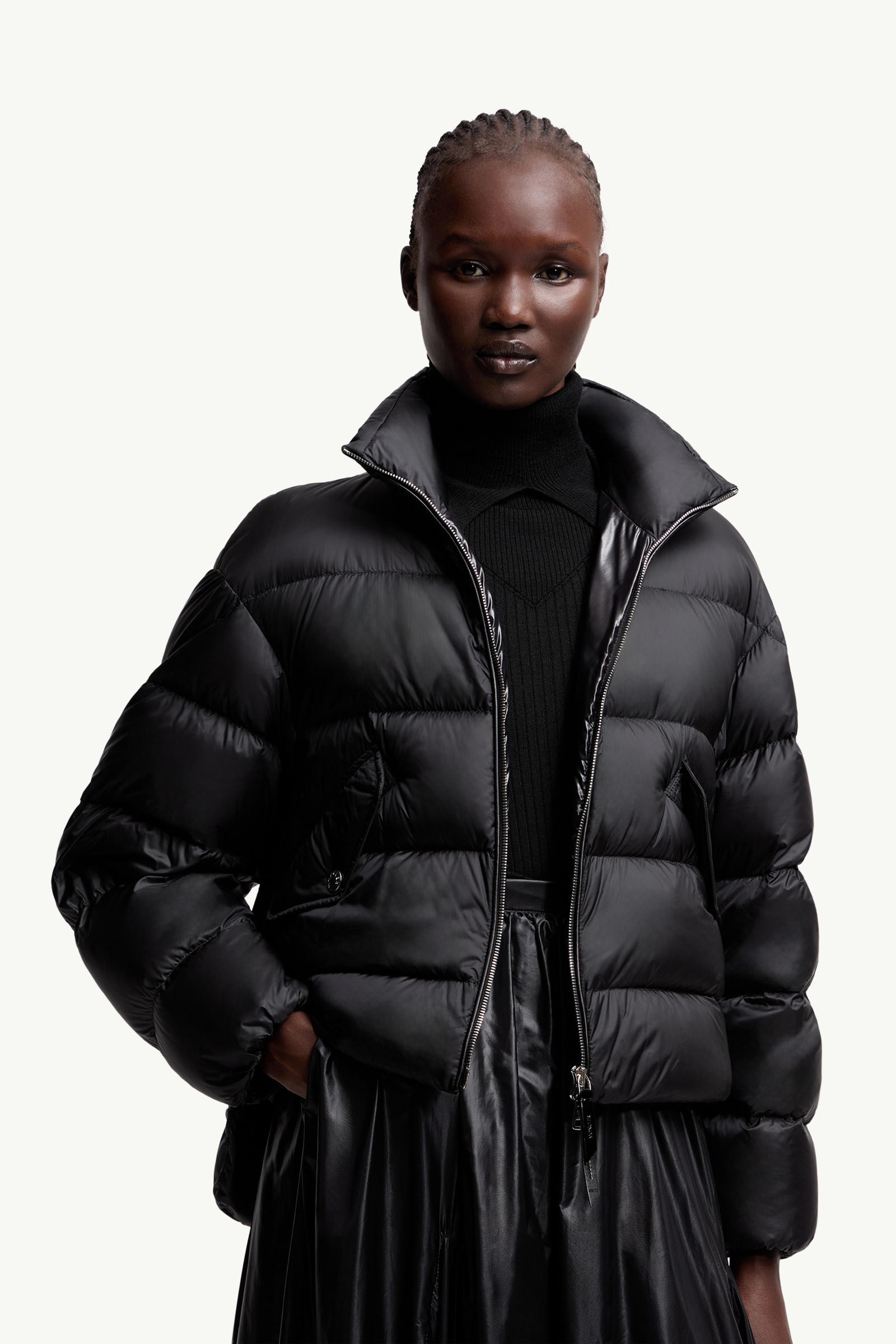 Moncler x EE72 by Edward Enninful Blas Short Down Jacket Women Black Moncler 5